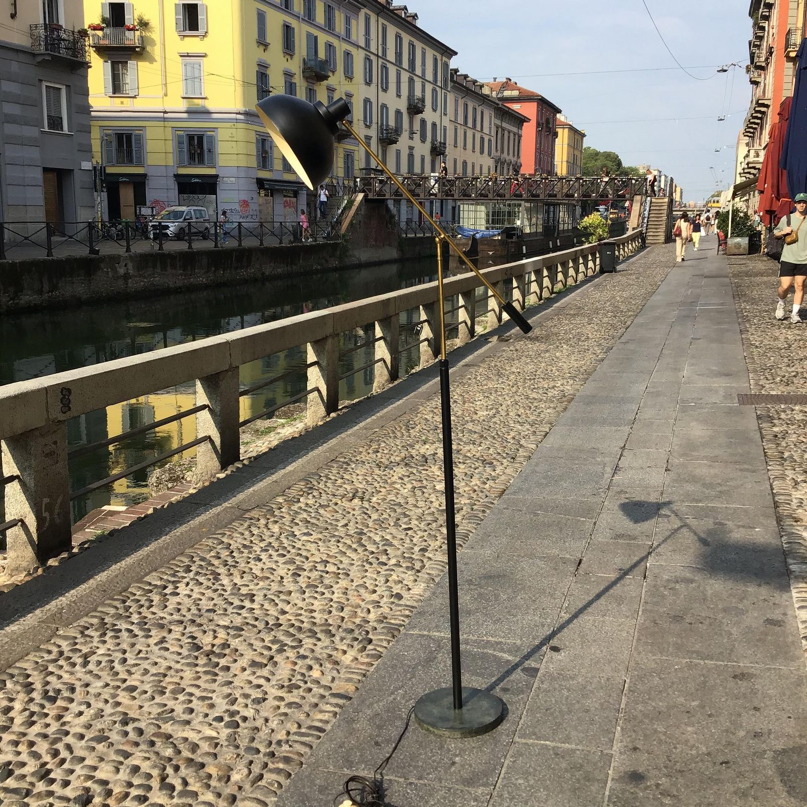 Stilnovo Floor Lamp Adjustable Marbre Brass Metal 1950 Italy photo 2566.0