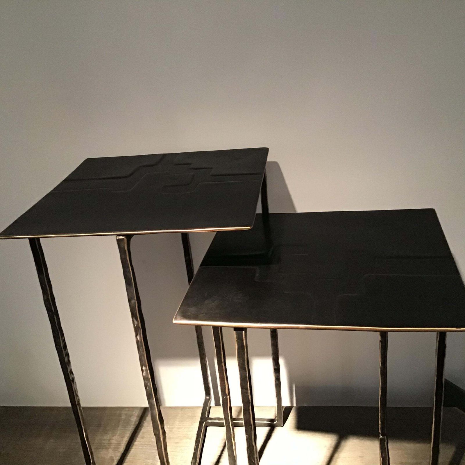 Laboratoro Avallone “ Tavoli Occasionali “ Twist Coffe Table Bronzo Sat.2010 Ita photo vintage