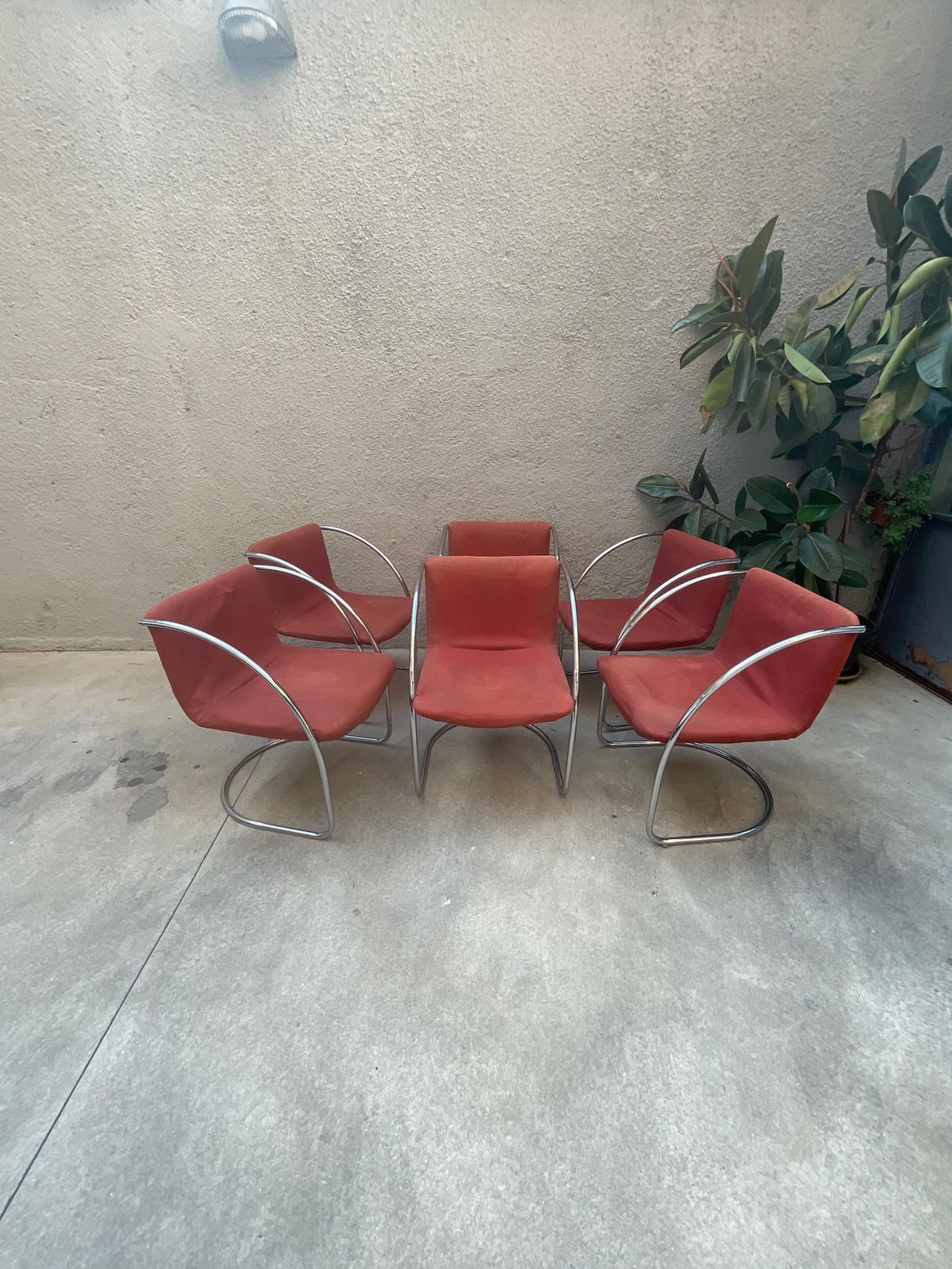 photo for sale Giovanni Offredi   Saporiti   Set 6 Sedie Mod. Lens   Made In Italy 1960.