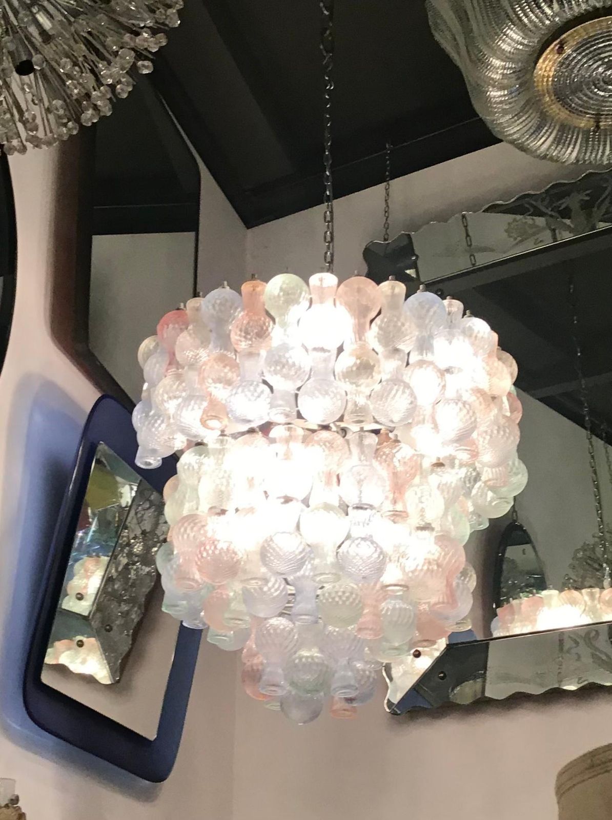 Seguso    Chandelier Murano Glass   Made In Italy 1950. photo for sale