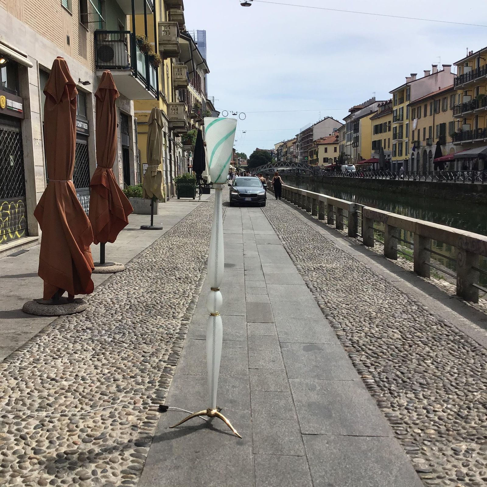 Venini Carlo Scarpa “ Filigrana “ Floor Lamp Murano Glass Brass 1930 Italy photo buy
