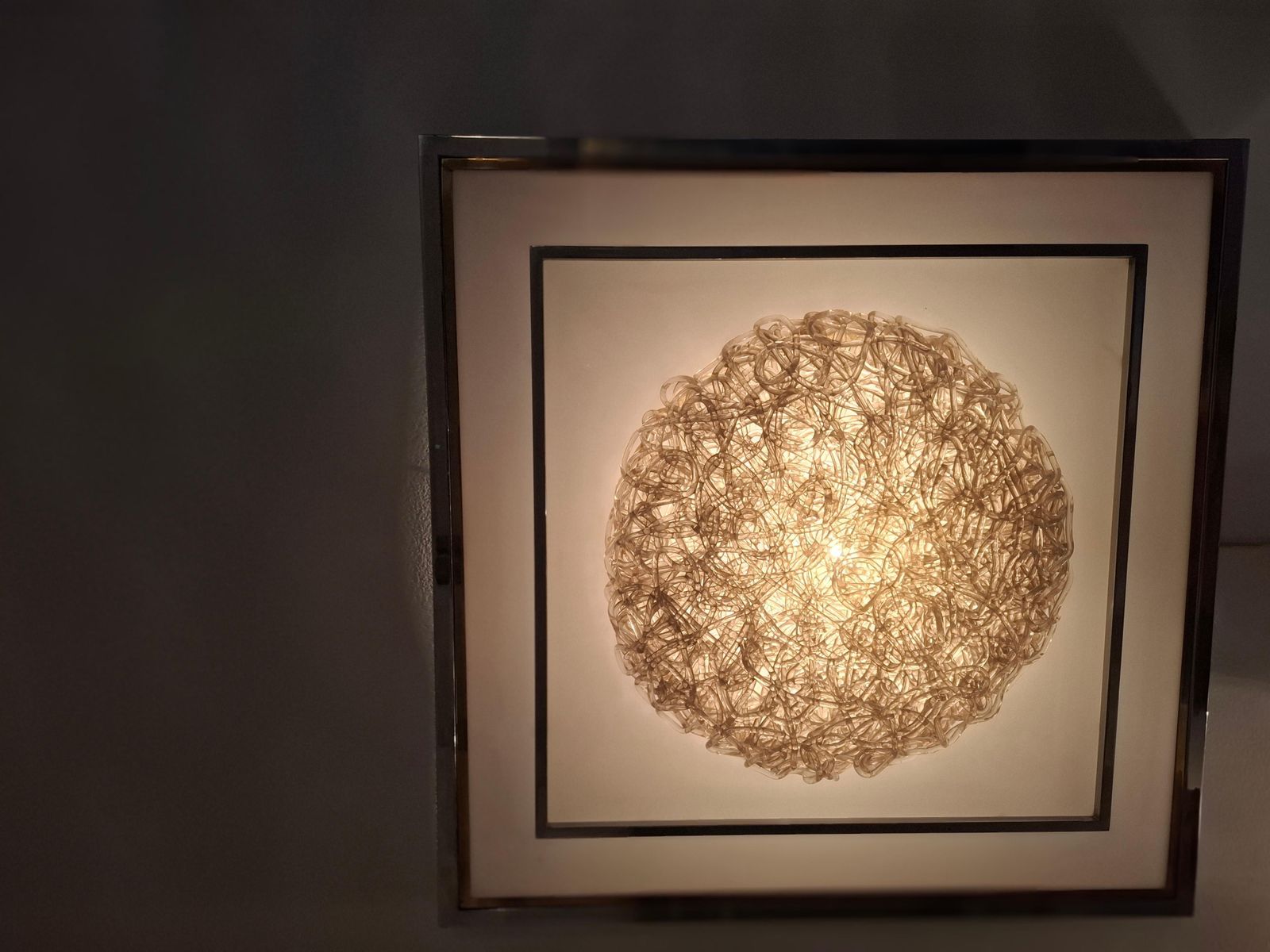 photo furniture #Spaghettata#Goffredo Reggiani Applique Metal Crome Perspex 1970 Italy