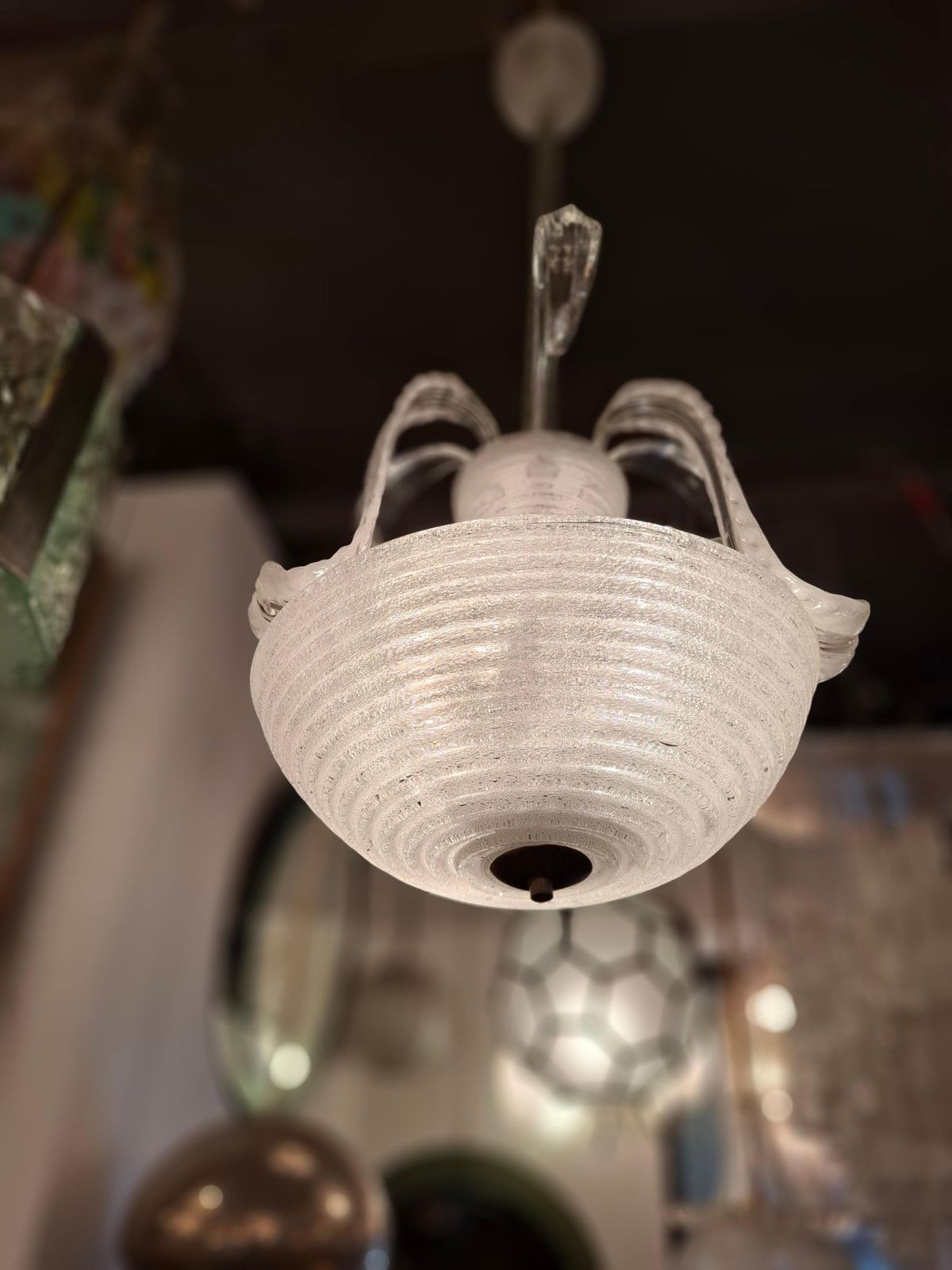 photo buy Barovier E Toso Chandelier Vetro Pulegoso Ottone 1940 Italia