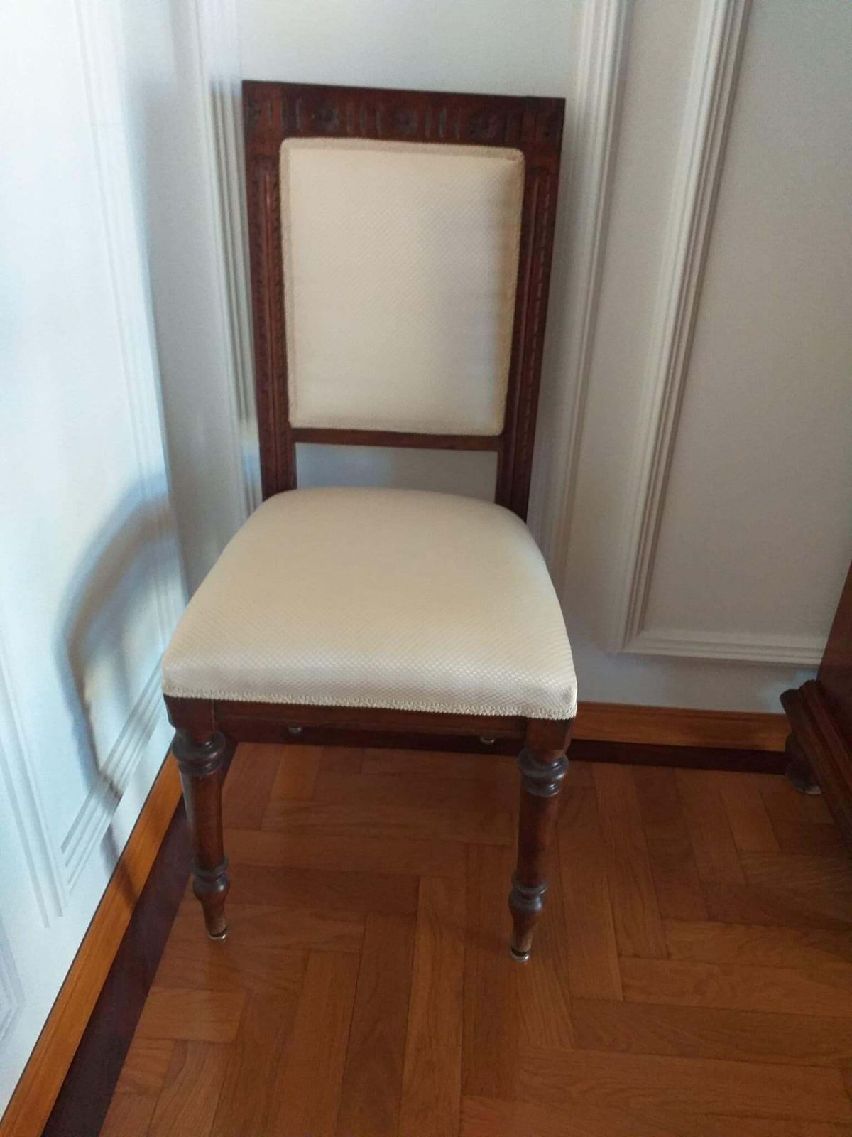 photo buy Piedmont Couple Chairs Walnut 1940 Italy