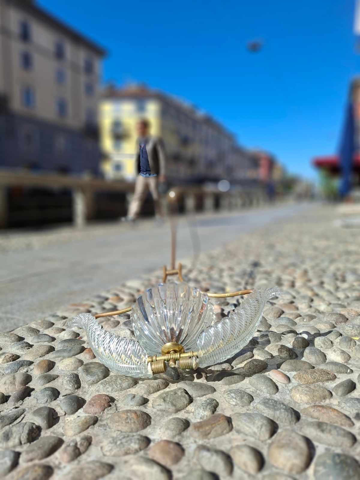 Seguso Chandelier Murano Glass Brass 1940 Italy photo 1682.0