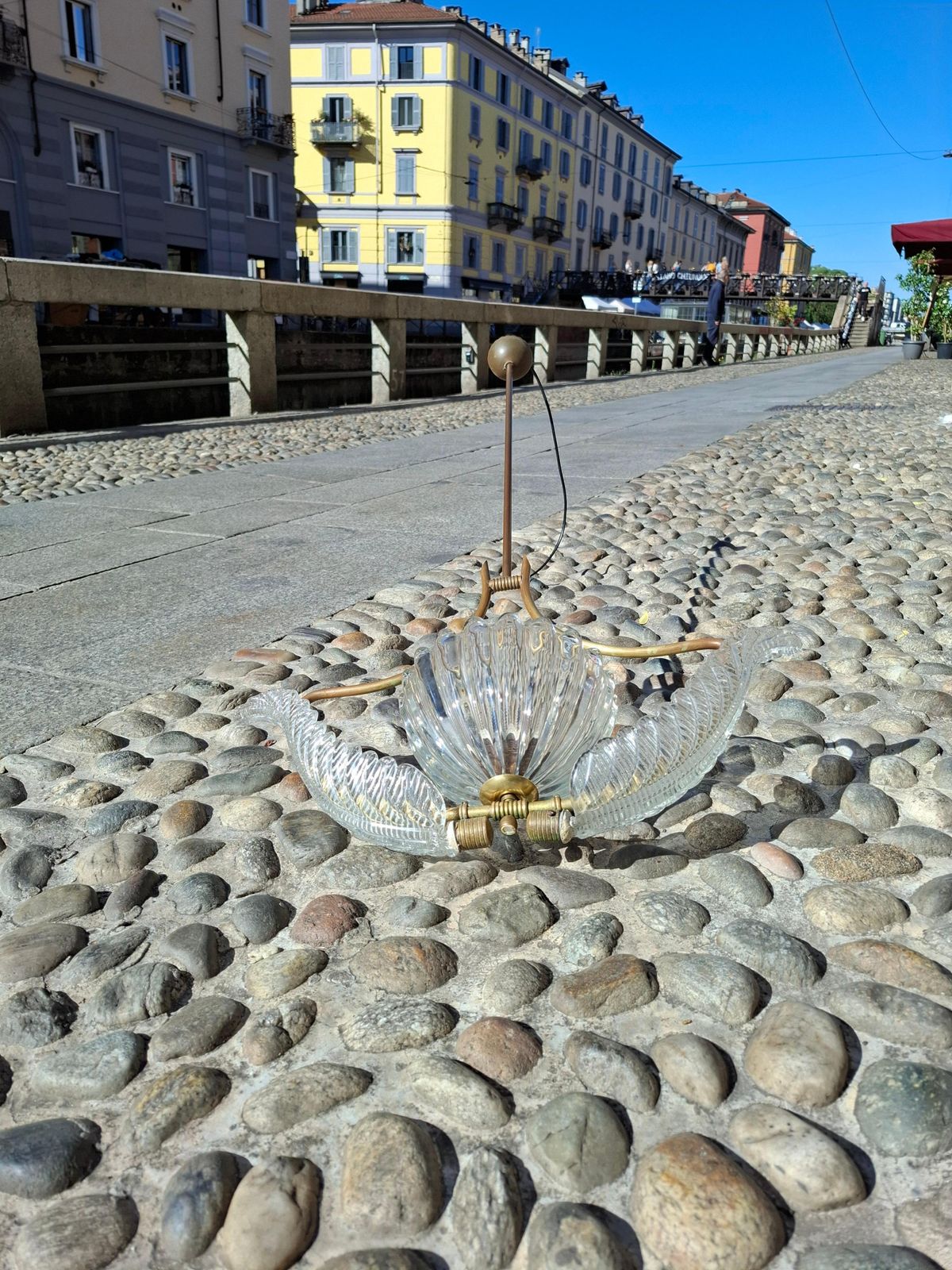 Seguso Chandelier Murano Glass Brass 1940 Italy photo buy
