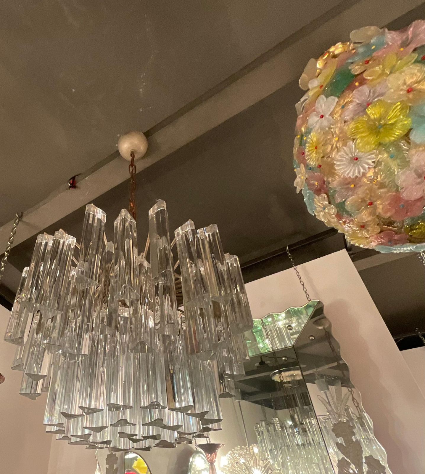 Lighting Venini   Trilobi Model Chandelier   Murano Glass   Italy 1950s photo