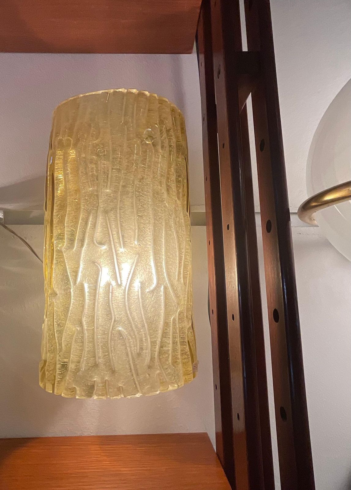 Venini   Toni Zuccheri    Pair Sconces   Gold Murano Glass   Italy 1950. photo for sale