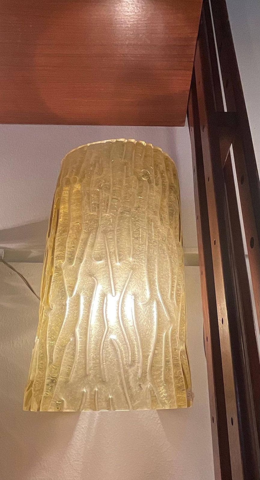 Venini   Toni Zuccheri    Pair Sconces   Gold Murano Glass   Italy 1950. photo Lighting