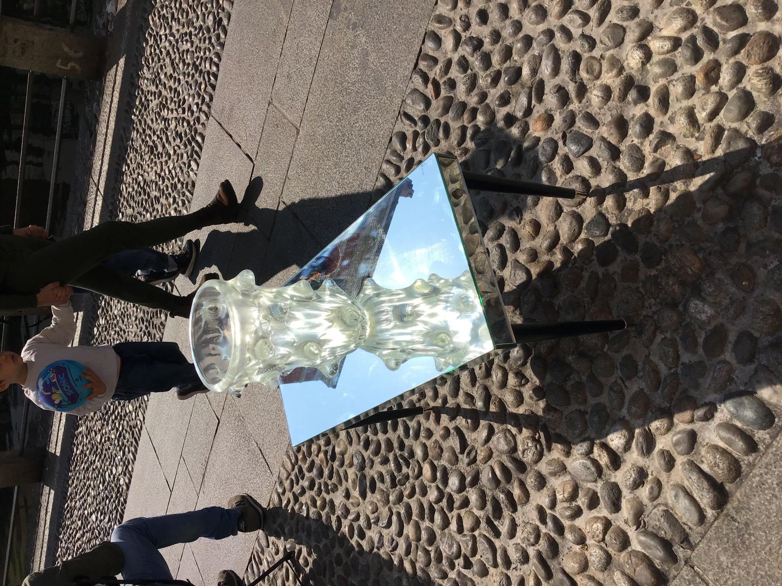 photo furniture Luigi Brusotti Coffee Table Mirrored Glass Metal Crome Wood 1940 Italy