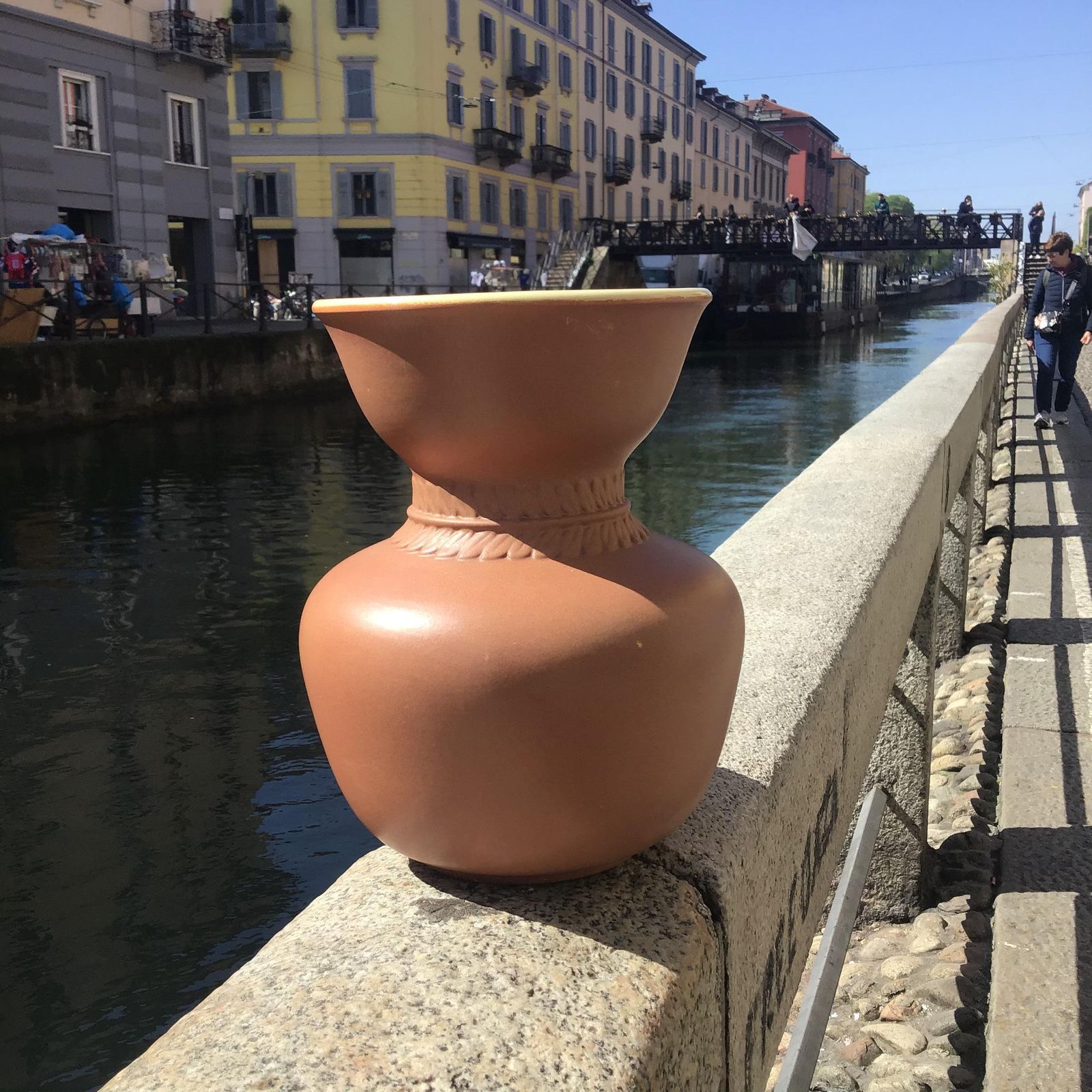 Richard Ginori Giovanni Gariboldi Vase Ceramic 1950:Italy photo vinterior