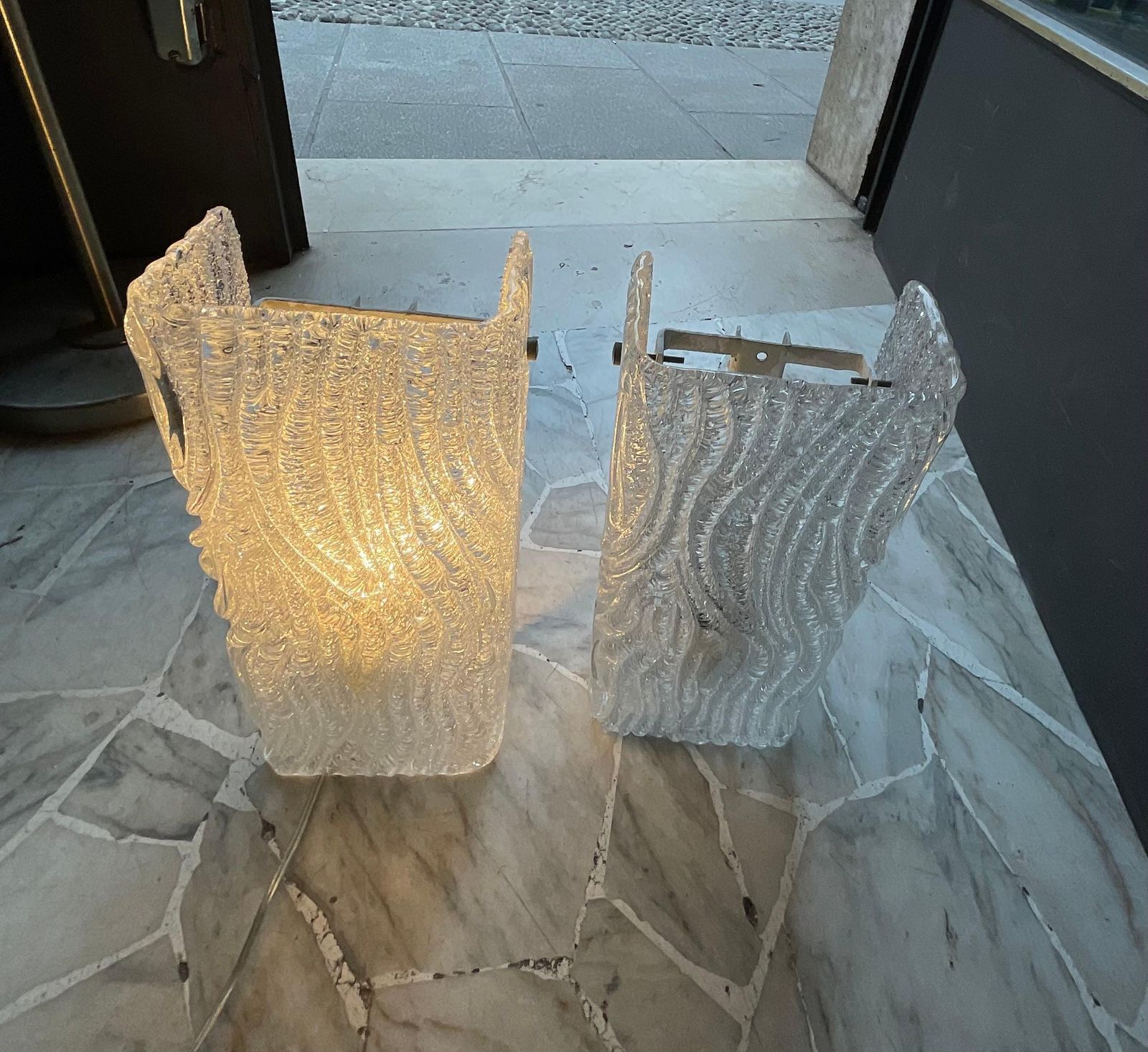 Venini   Toni Zuccheri   Pair Of Wall Sconces   Murano   Italy   1960s photo buy