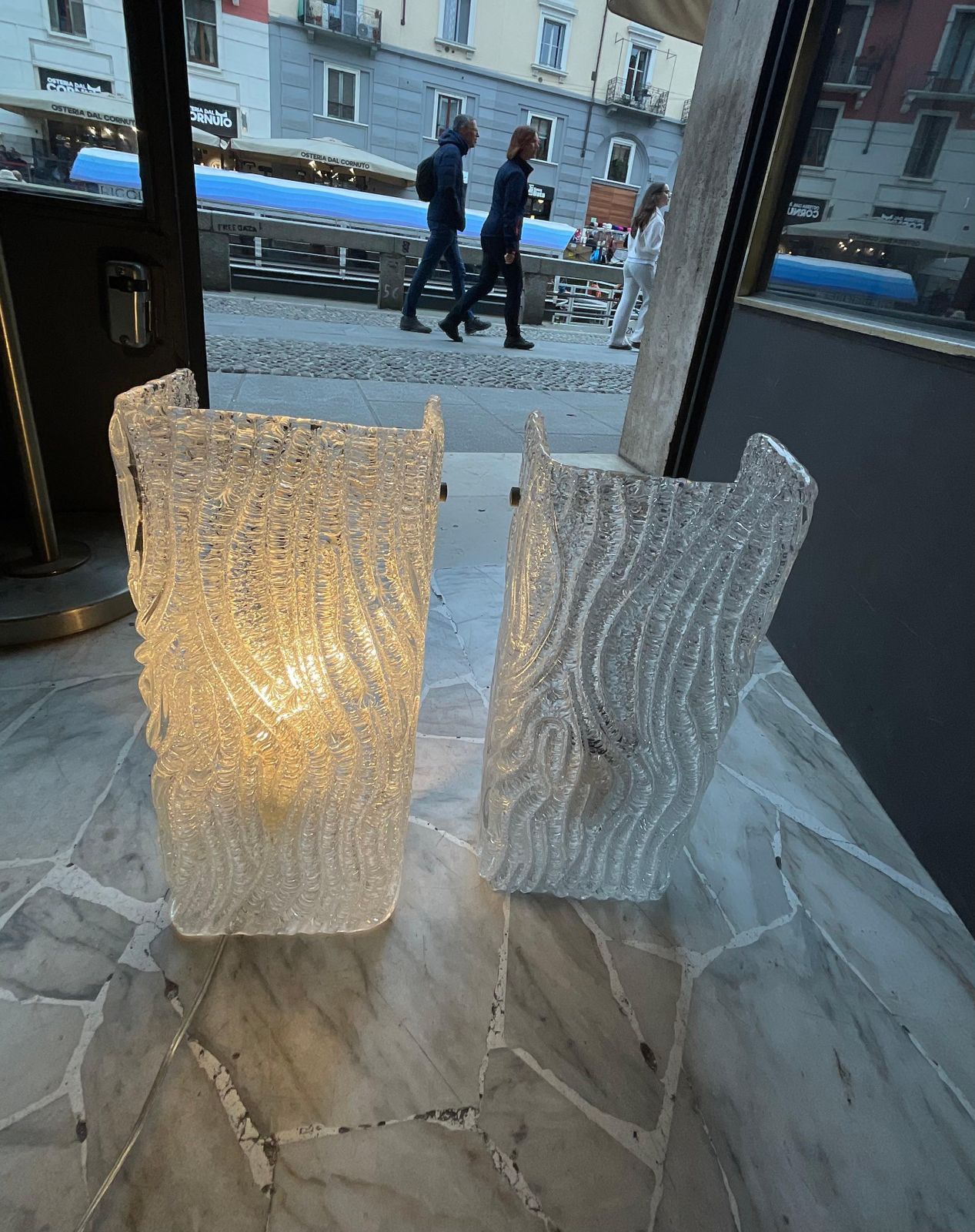 Lighting Venini   Toni Zuccheri   Pair Of Wall Sconces   Murano   Italy   1960s photo