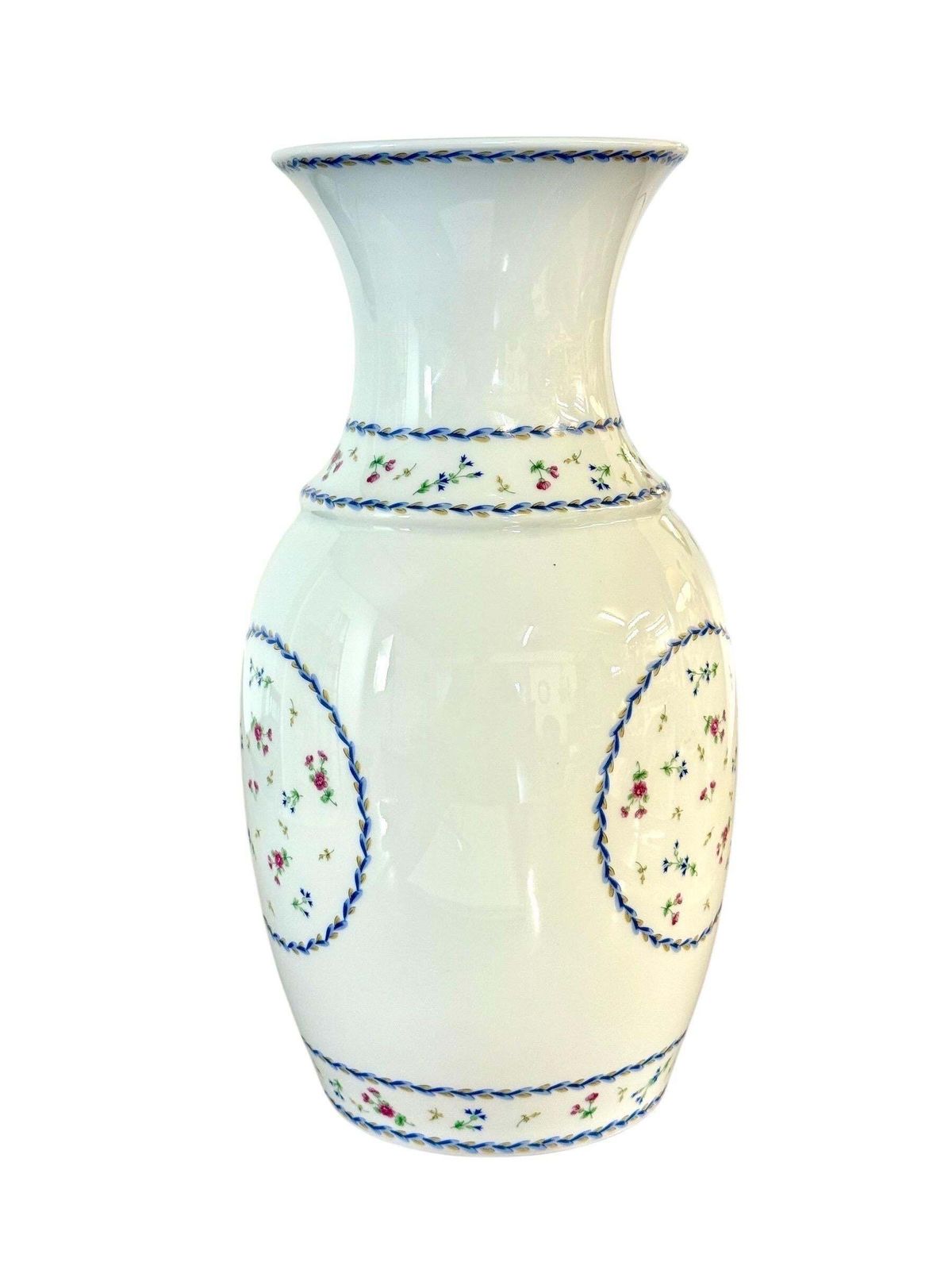 Limoges Porcelain Vase, Comte D'artois Bleu Pattern, 18th Century Design photo 1049.0