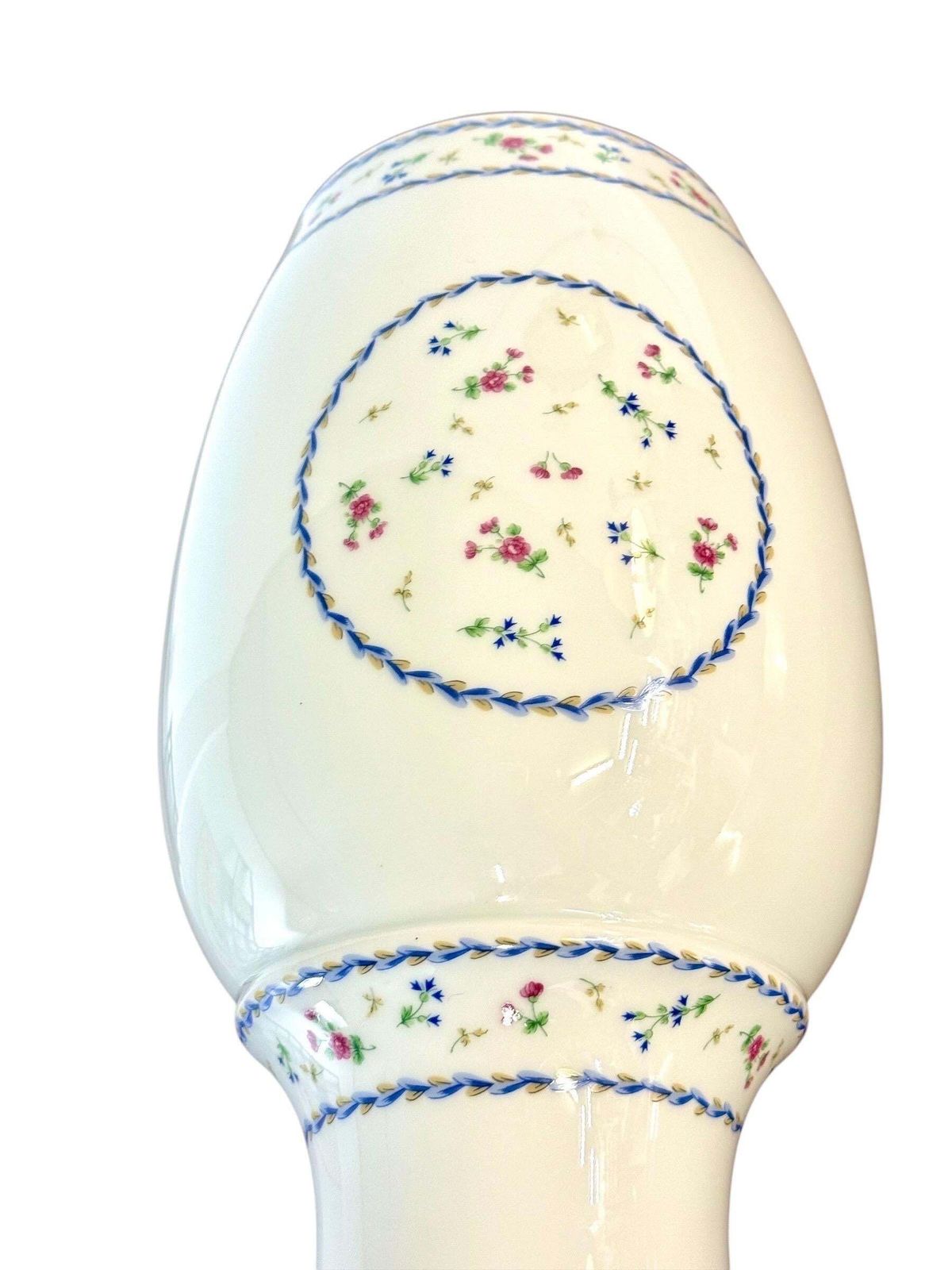 Home Decor Limoges Porcelain Vase, Comte D'artois Bleu Pattern, 18th Century Design photo