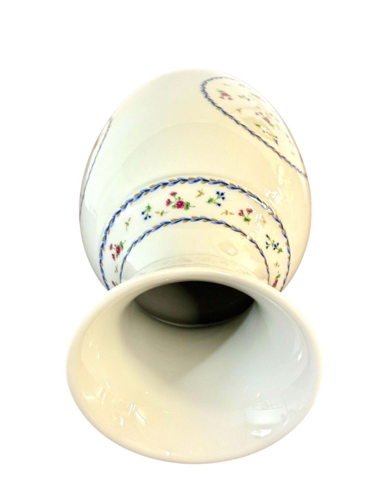 photo vinterior Limoges Porcelain Vase, Comte D'artois Bleu Pattern, 18th Century Design