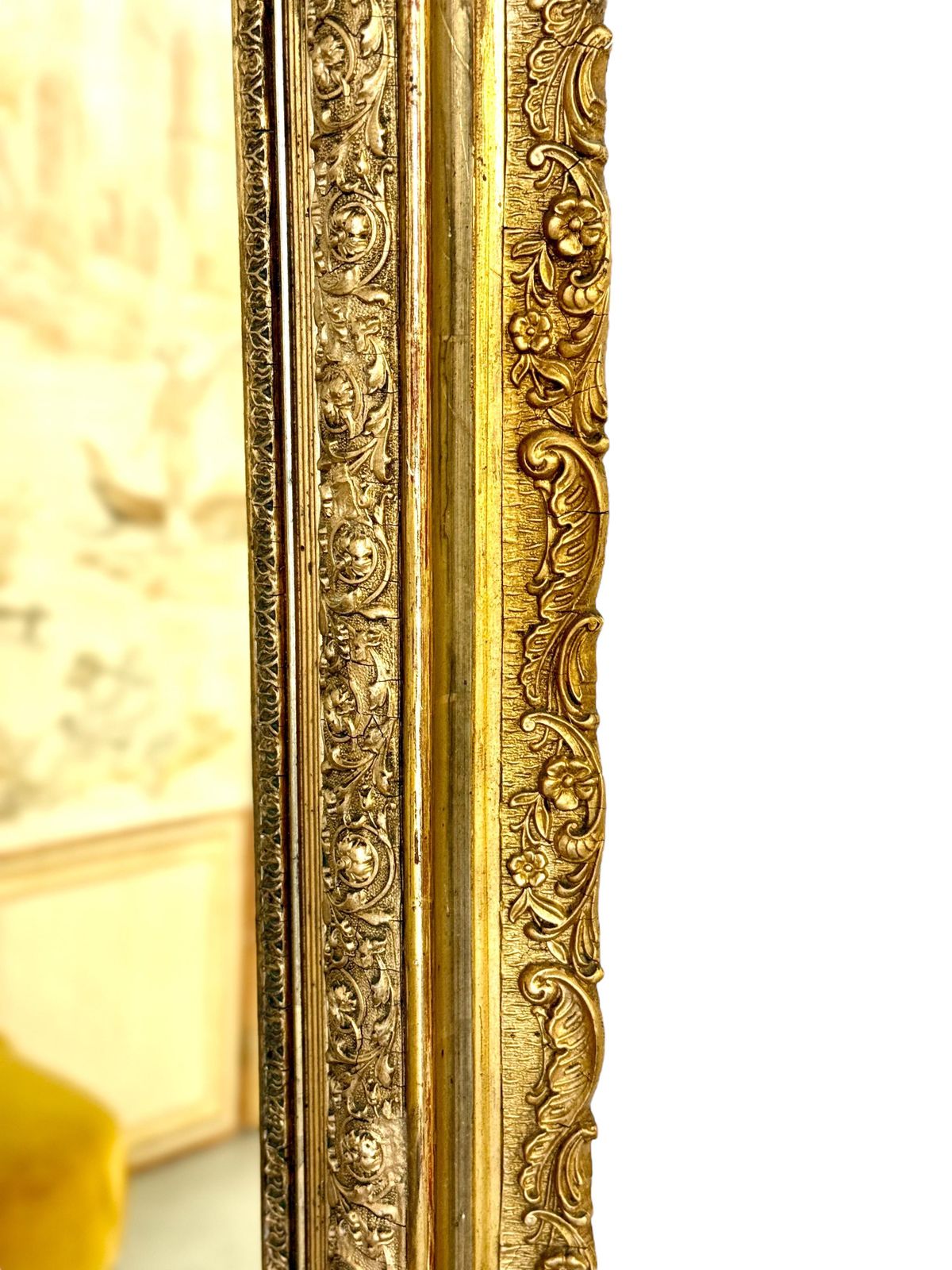 Louis XV Style Giltwood Mirror 19th Century photo vintage