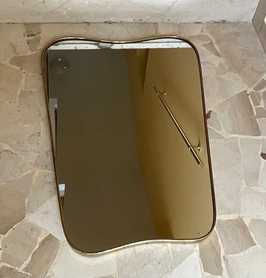 photo for sale Fontanarte   Pietro Chiesa   Mirror With Brass Frame   Italy 1950s
