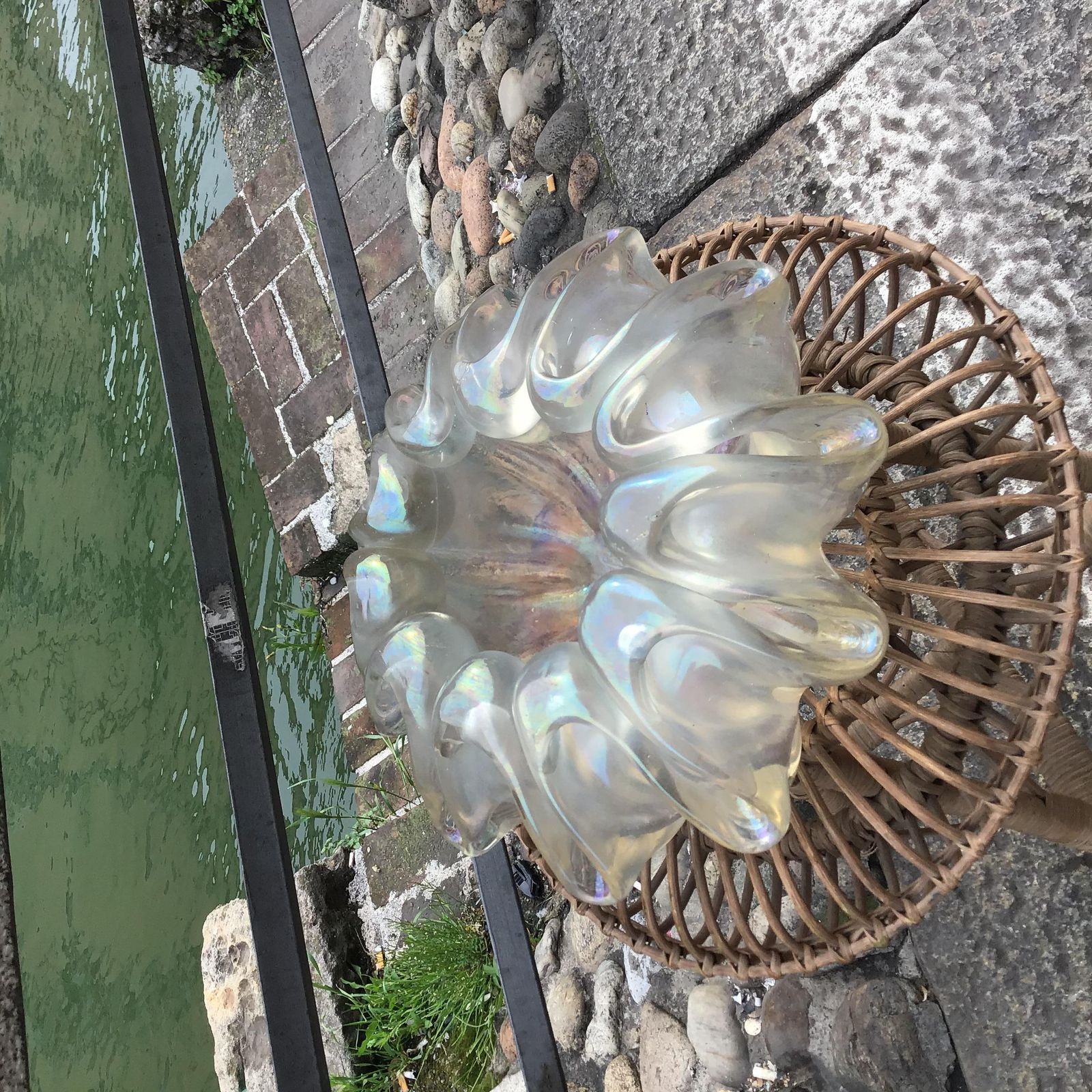 Barovier And Toso Vase Centerpiece Iridescent Glass 1940 Italy photo for sale