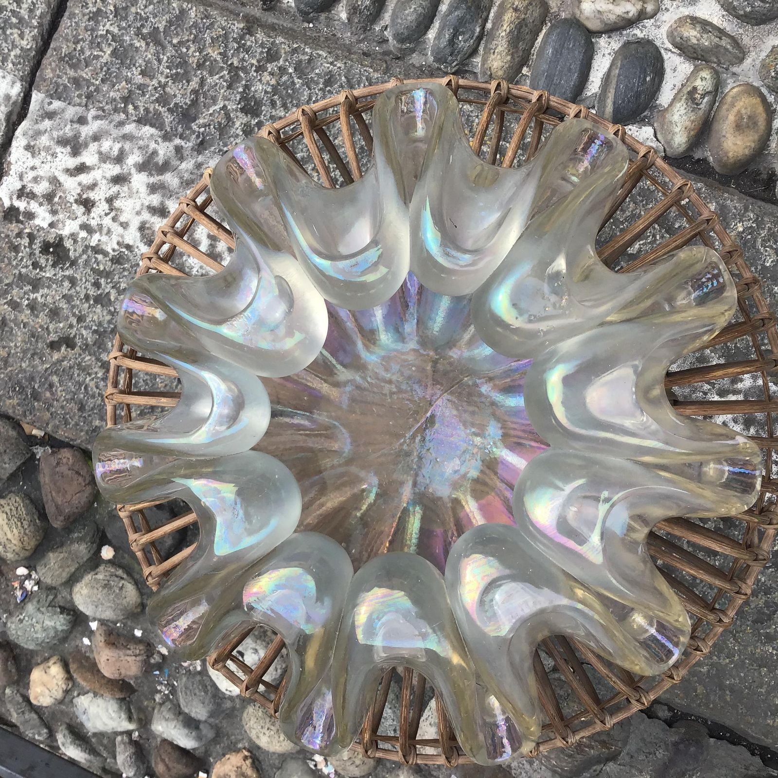 Barovier And Toso Vase Centerpiece Iridescent Glass 1940 Italy photo buy