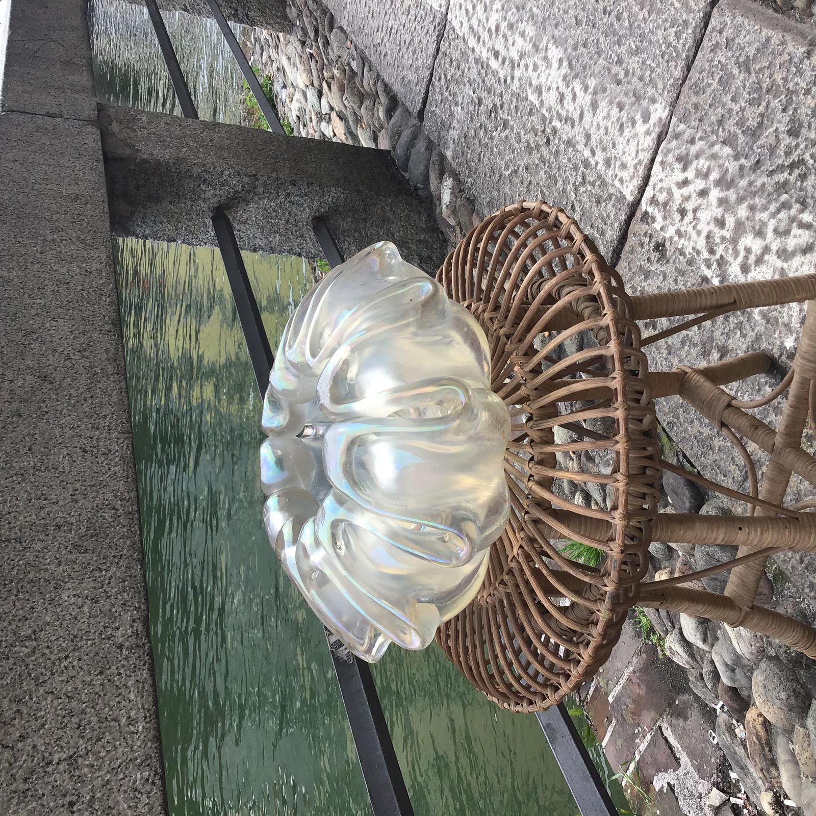 photo furniture Barovier And Toso Vase Centerpiece Iridescent Glass 1940 Italy