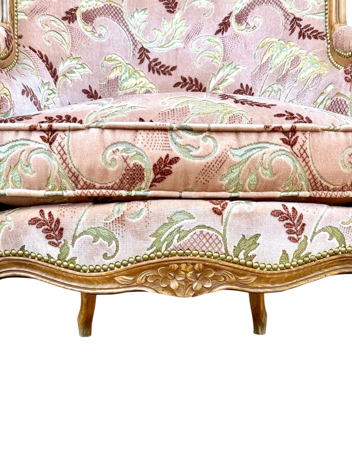 Louis XV Walnut Bergère Chair, Late 19th Century photo for sale