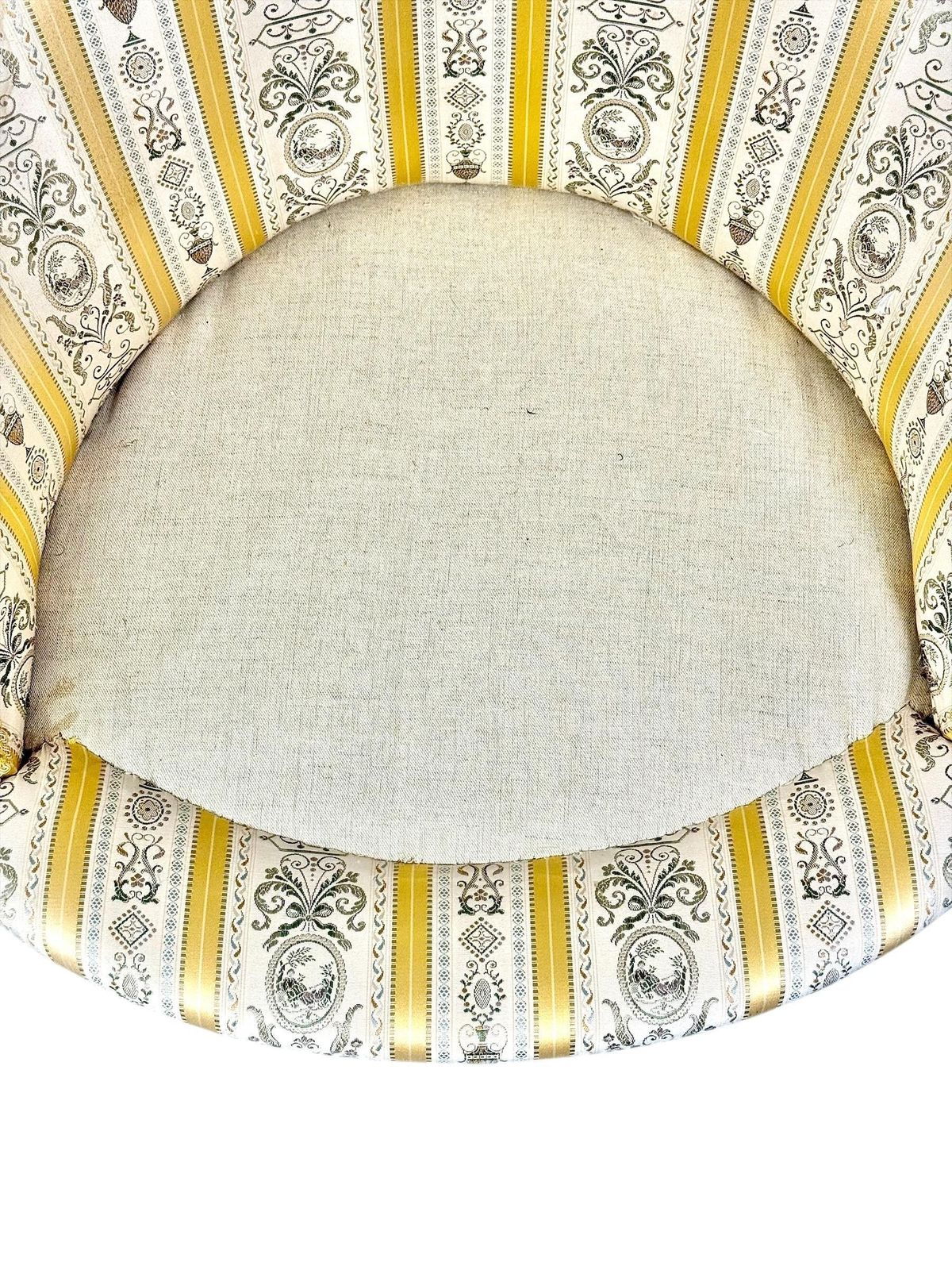 photo buy Pair Of 19th C. French Louis XVI Style Bergères With Silk Blend Satin Upholstery