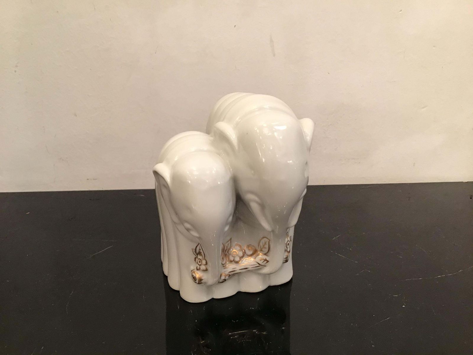 Home Decor Gio’ Ponti “ Elephant “ Porcelain Gold 1927 Italy photo