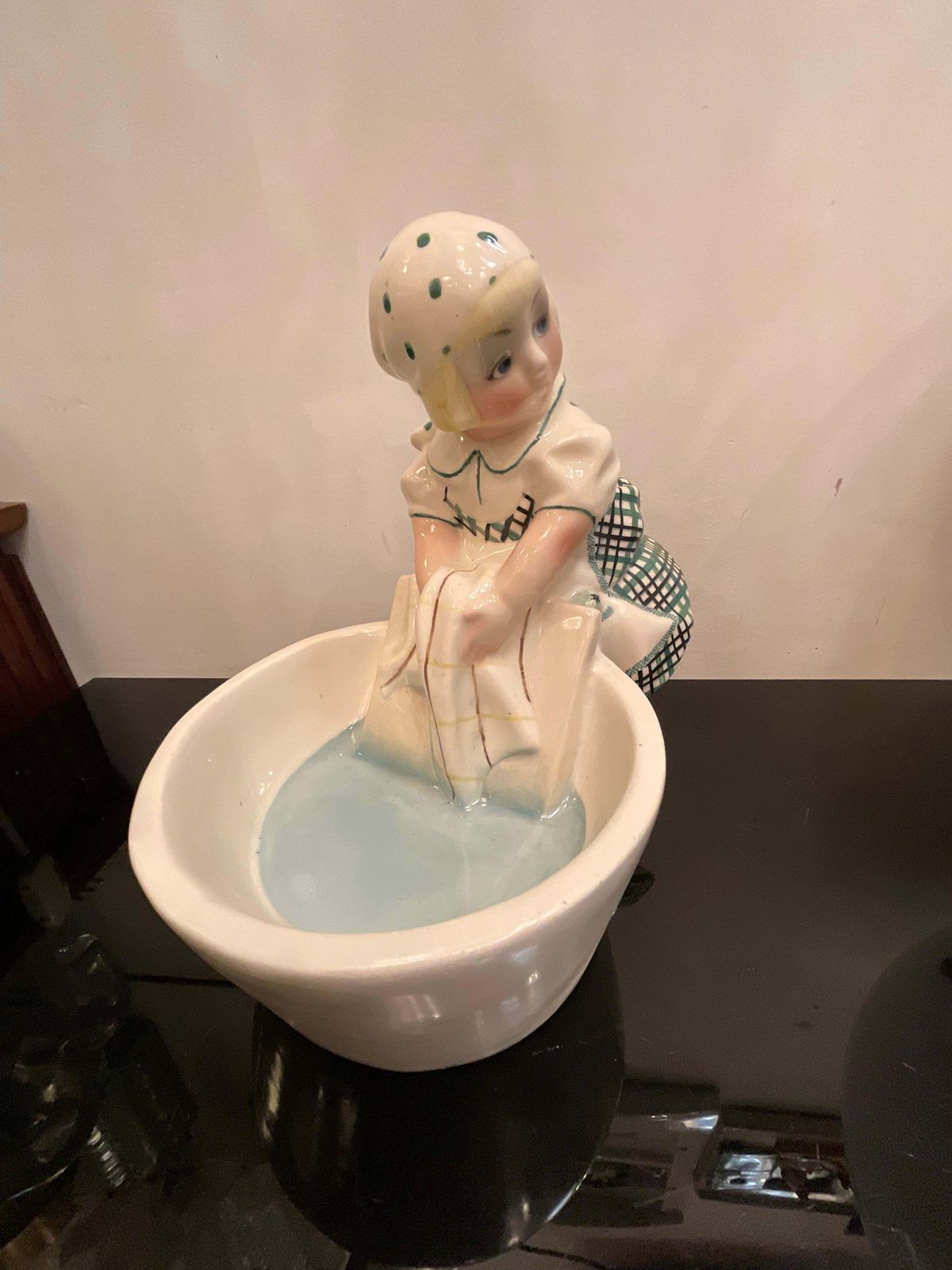 Essevi    Ceramica Raffigurante Lavandaia   Datata 1937   Italy photo vintage