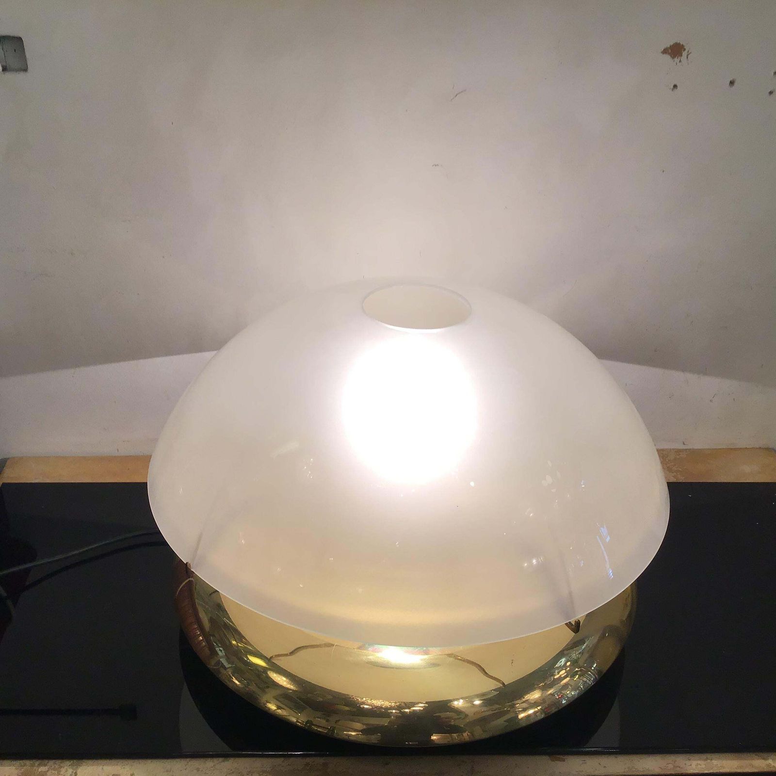 Ludovico Diaz De Santilana “ Medusa” Table Lamp Brass Glass 1960 Italy photo vinterior