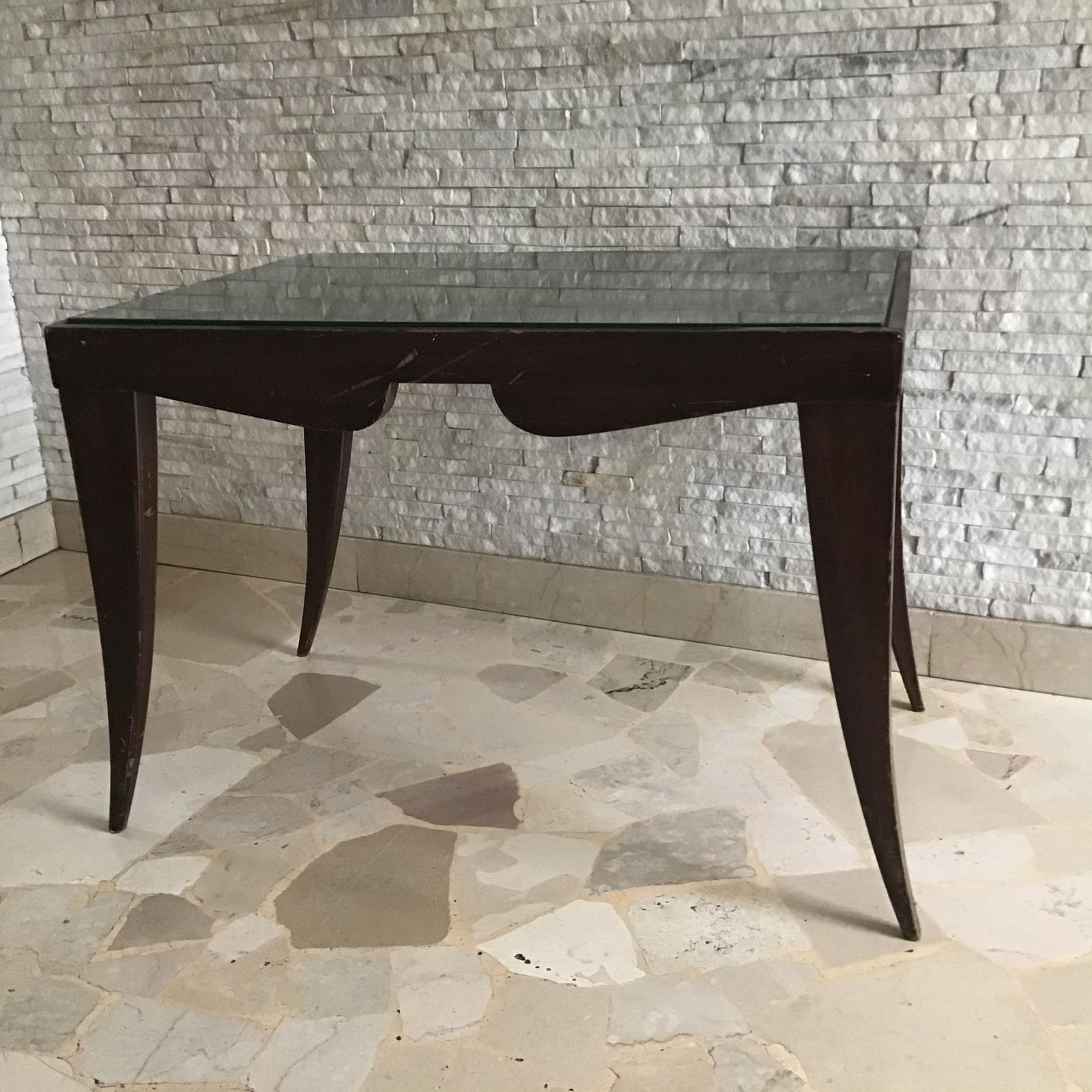 Osvaldo Borsani  Coffee ' Table. Wood Glass 1950 Italy photo 2911.0