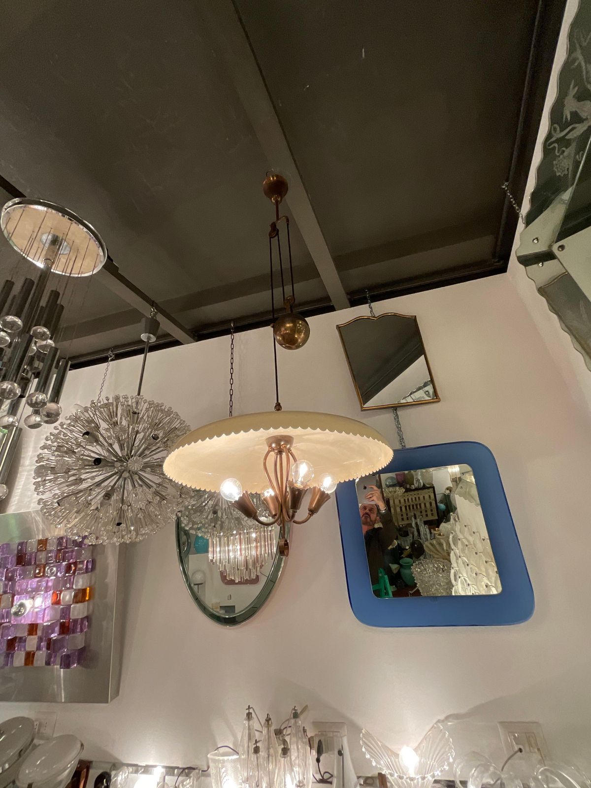 Lighting Stilnovo   Up And Down Chandelier   Made In Italy 1950s photo