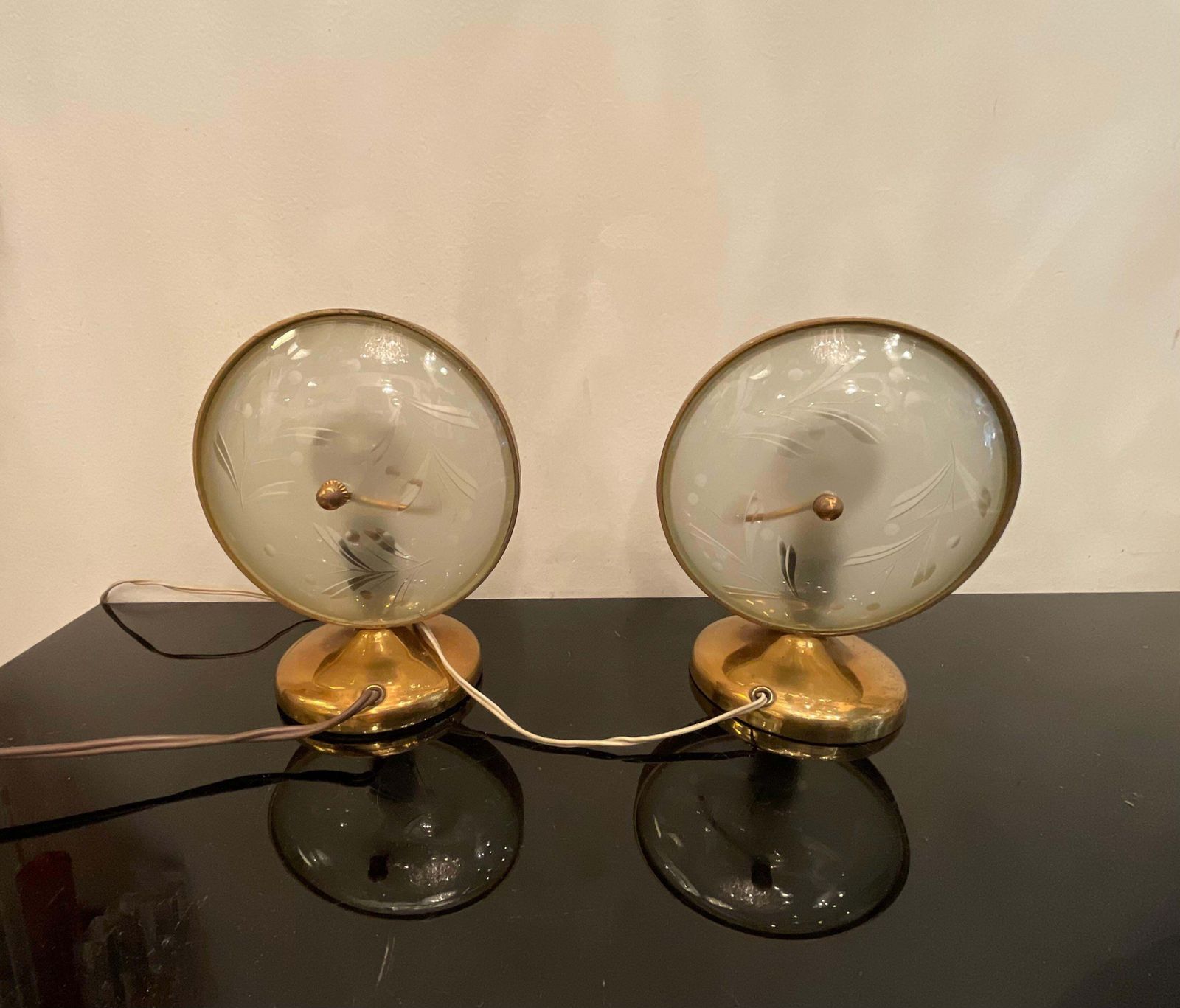 photo vintage Fontanarte   Pietro Chiesa   Pair Of Lamps 1950s