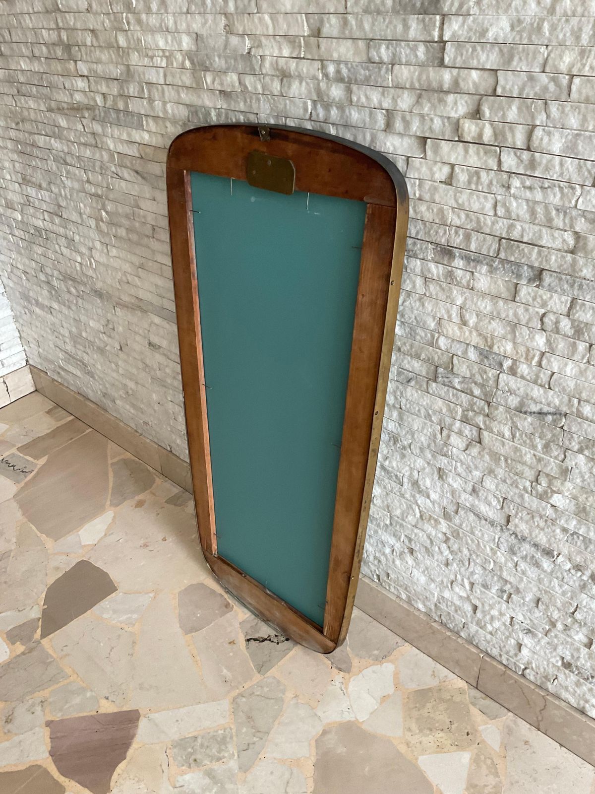 Home Decor Pietro Chiesa   Mirror With Brass Frame   Fontanarte Made In Italy 1950s photo