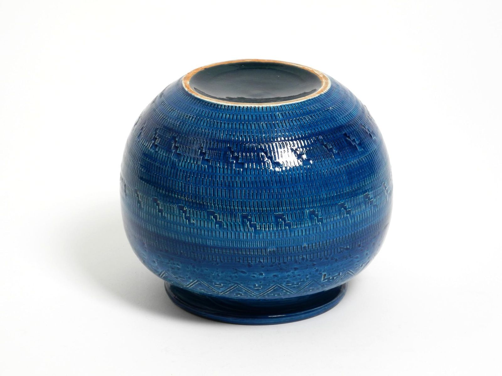photo furniture Beautiful 1960s Rimini Blu Ceramic Vase By Aldo Londi For Bitossi Italy