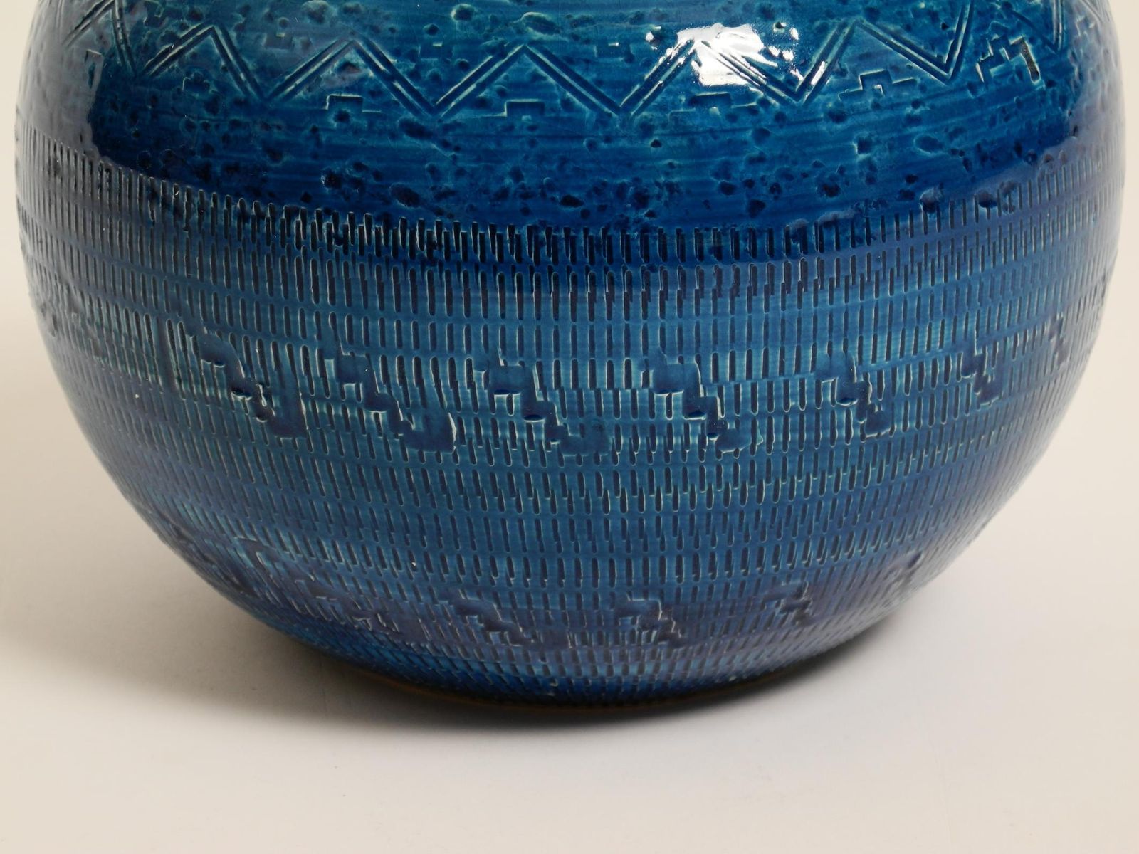 photo buy Beautiful 1960s Rimini Blu Ceramic Vase By Aldo Londi For Bitossi Italy