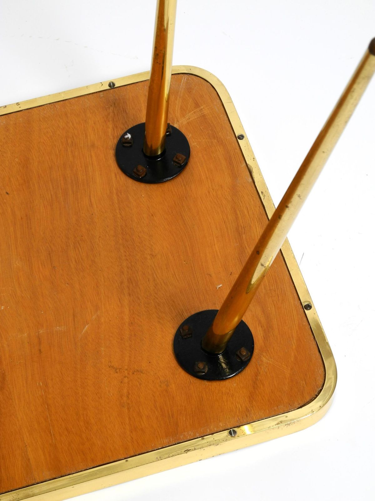 Furniture Mid Century Brass Side Table With Mosaic Surface By Münchener Zierspiegel photo