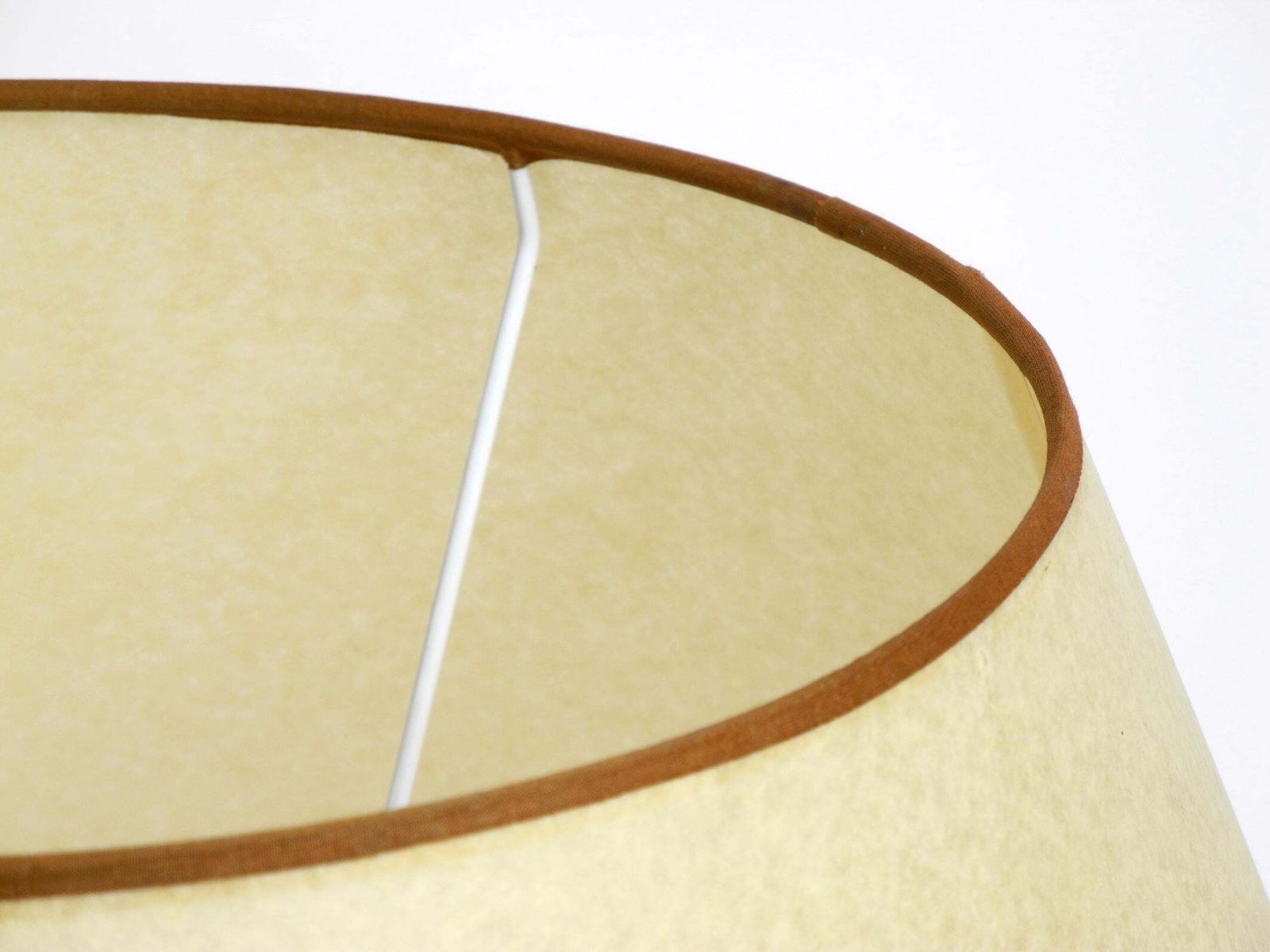 Lighting Large Beautiful 1970s Italian Bamboo Table Lamp With Large Oiled Paper Shade photo