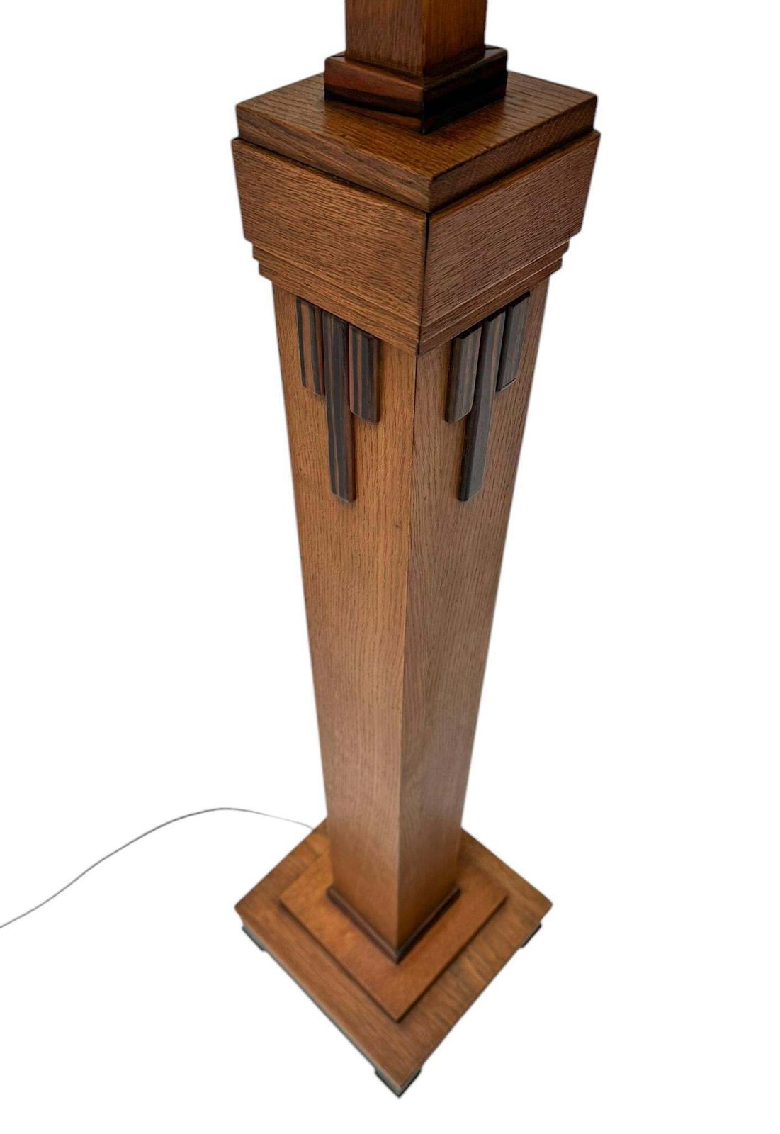 Art Deco Modernist Floor Lamp With Shantung Silk Shade, 1920s photo buy