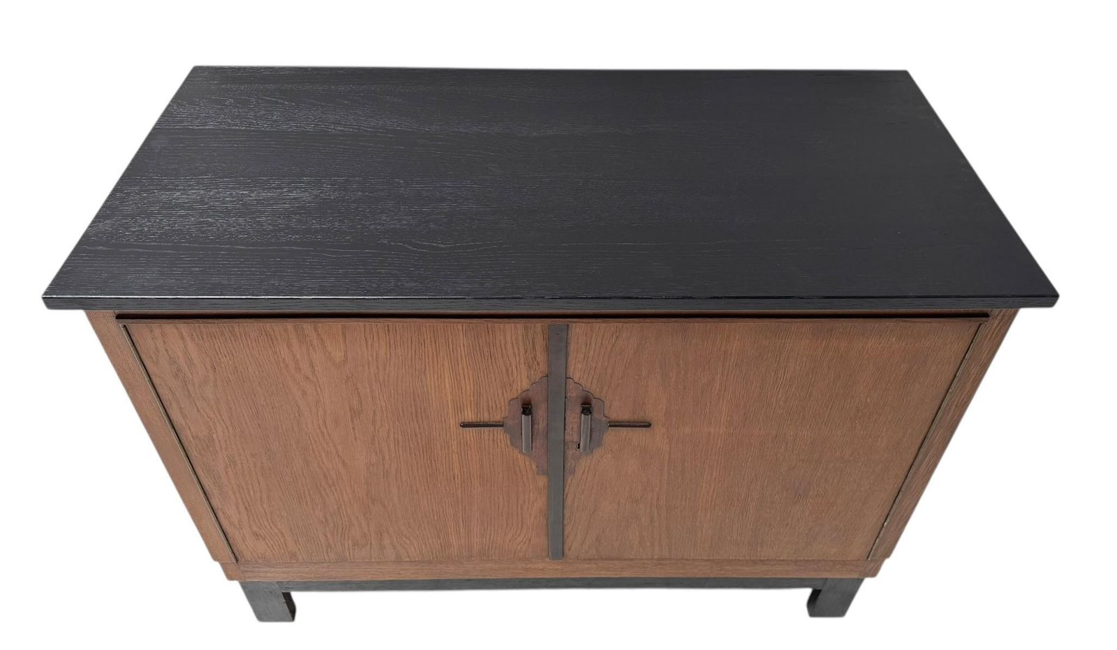 Art Deco Modernist Sideboard Or Credenza With Black Lacquered Top, 1930s photo furniture