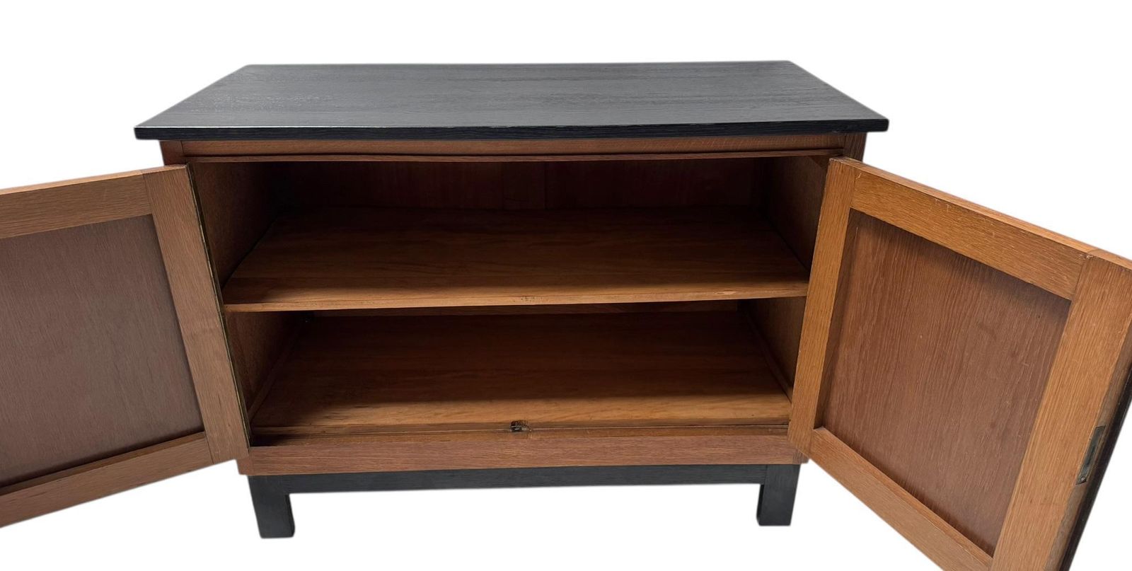 Art Deco Modernist Sideboard Or Credenza With Black Lacquered Top, 1930s photo for sale