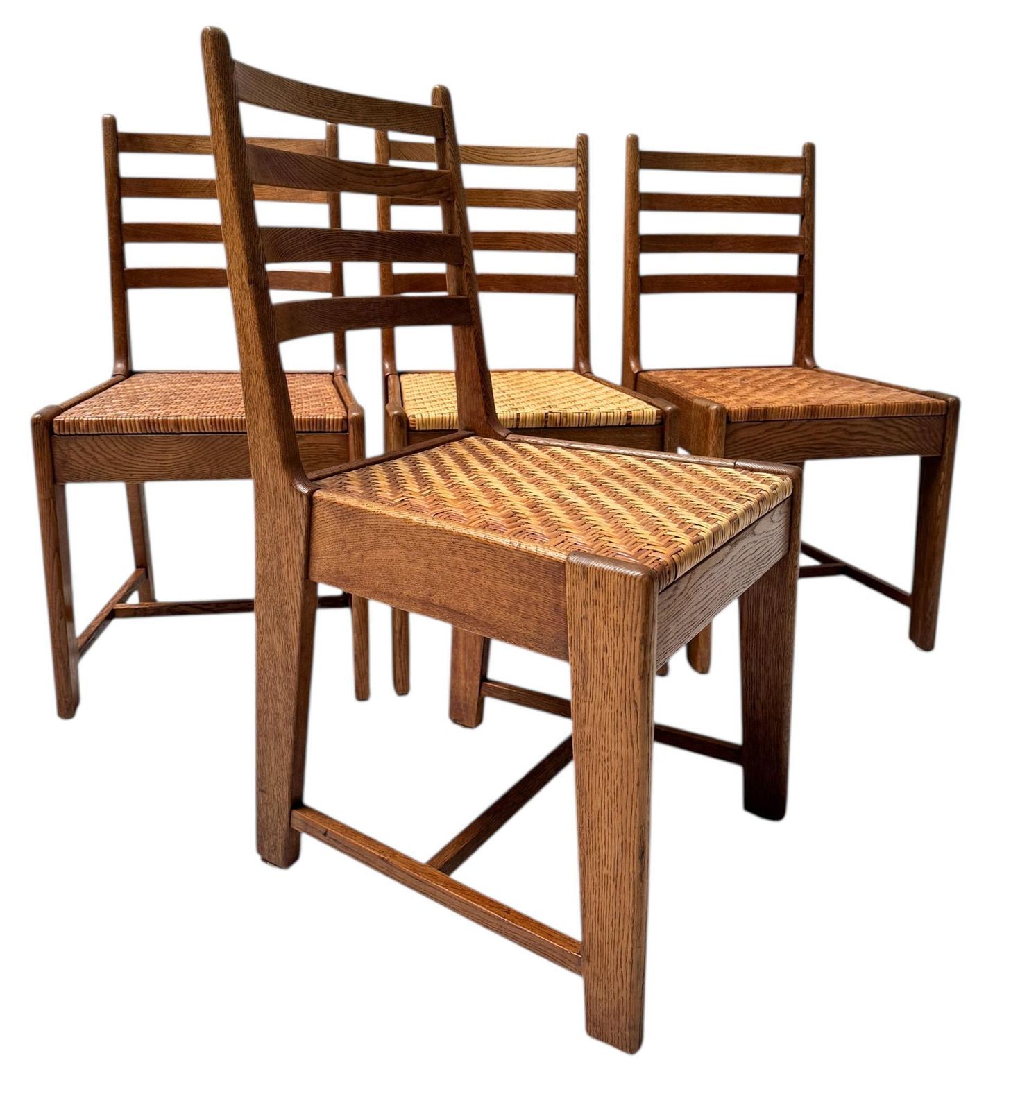 Four Modernist Art Deco Dining Room Chairs By Bas Van Pelt For My Home, 1930s photo Furniture