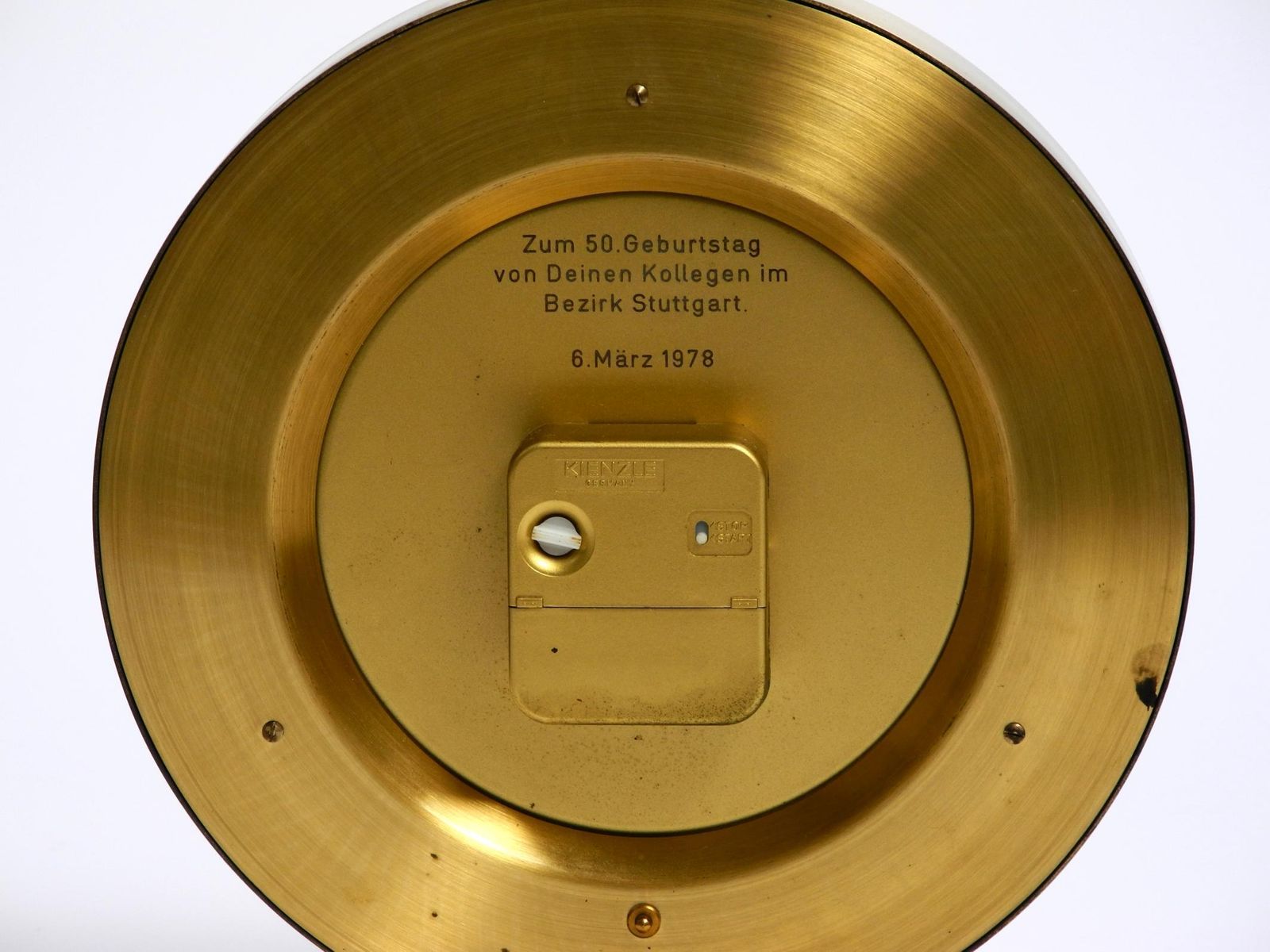 photo for sale Large Battery Operated Brass World Clock Heinrich Möller For Kienzle From 1978