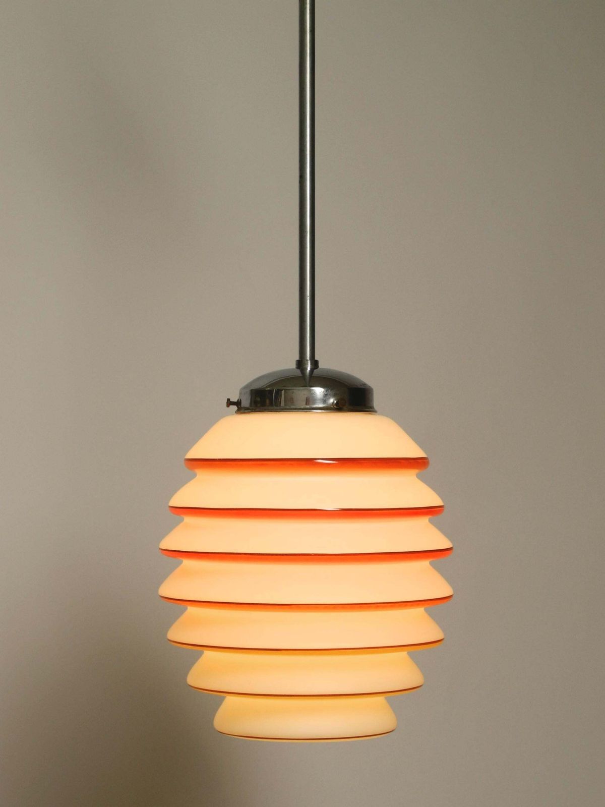 Beautiful Rare Original Glass Ceiling Lamp From The 1930s photo 2310.0