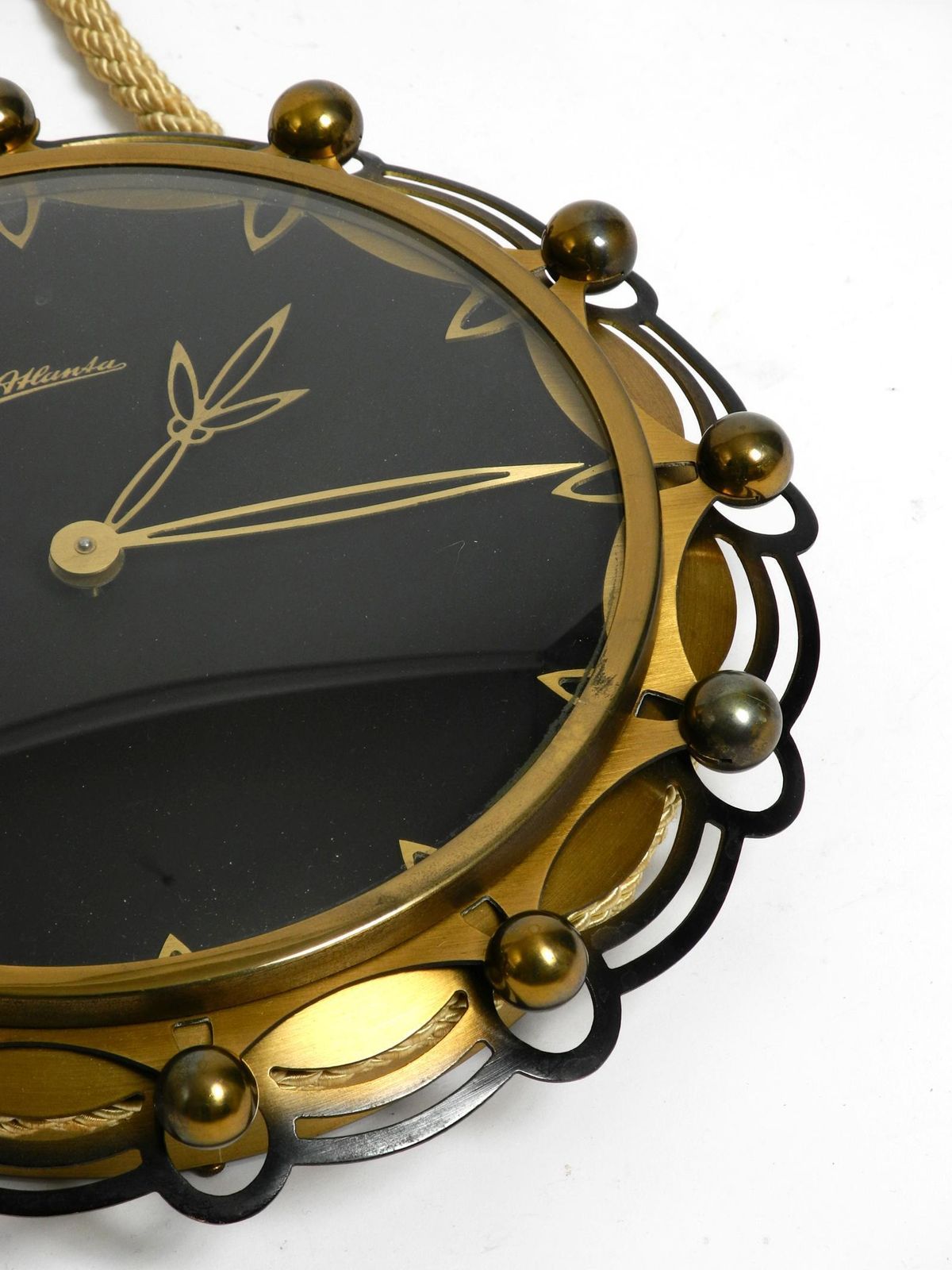 1950s Mechanical Atlanta Wall Clock With A 10 Day Movement And A Gong Strike photo 359.0