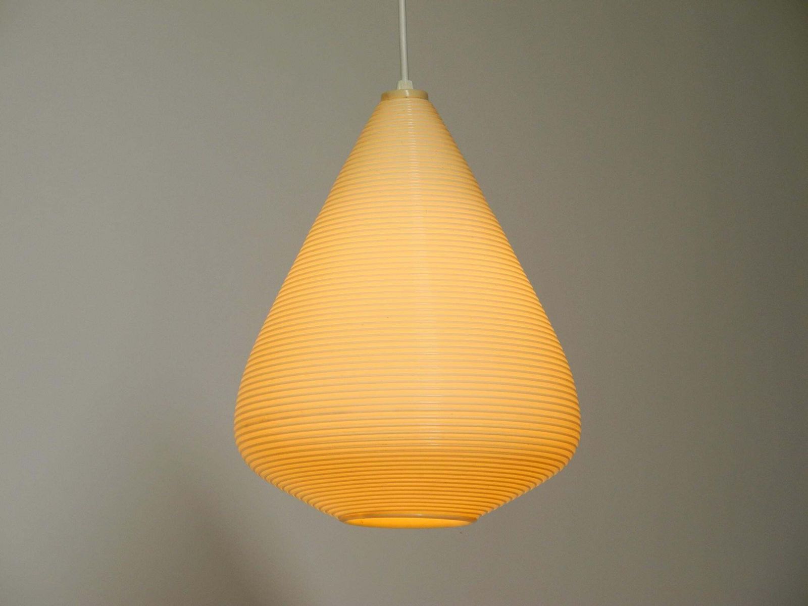 Beautiful Original Large 1960s Heifetz Rotaflex Pendant Lamp In A Drop Shape photo 598.0