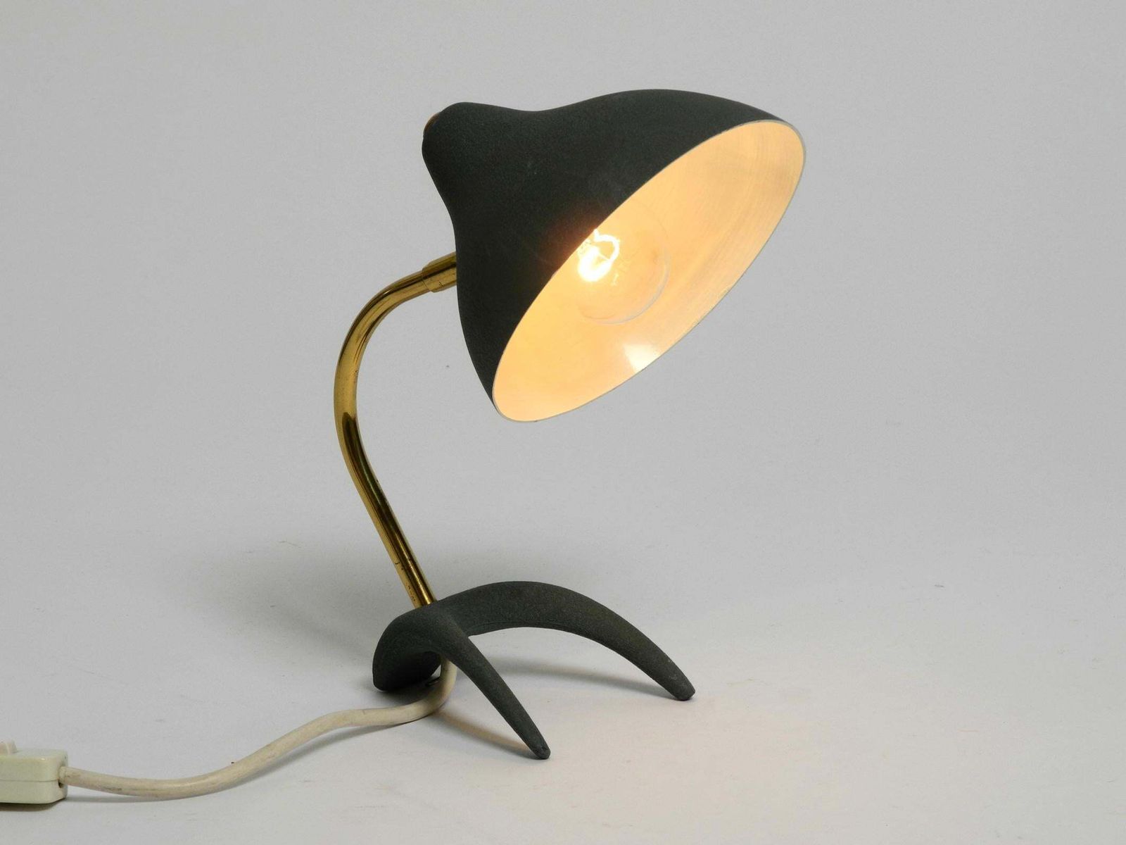photo for sale Small Mid Century Modern Crow's Foot Table Lamp By Karl Heinz Kinsky For Cosack