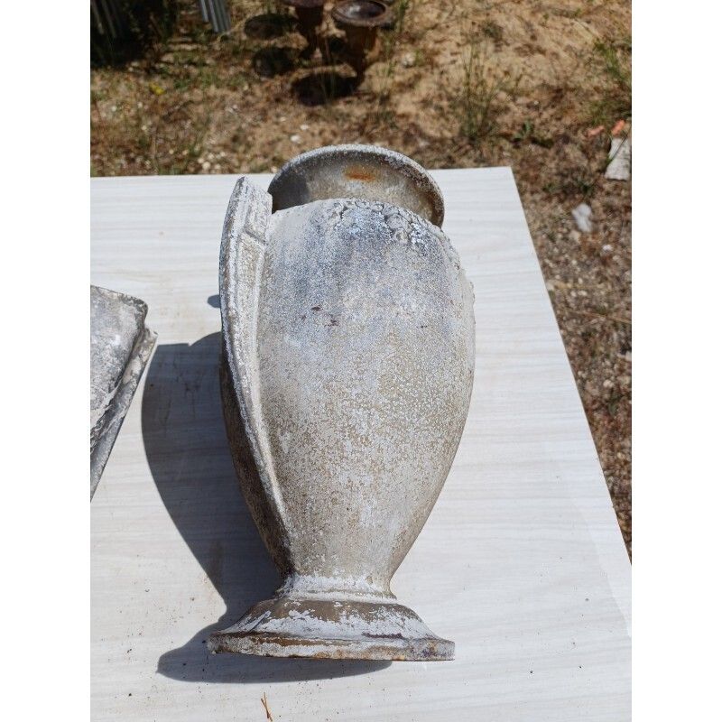 2 Cast Iron Vases 1900: Charleville   Mézières photo buy