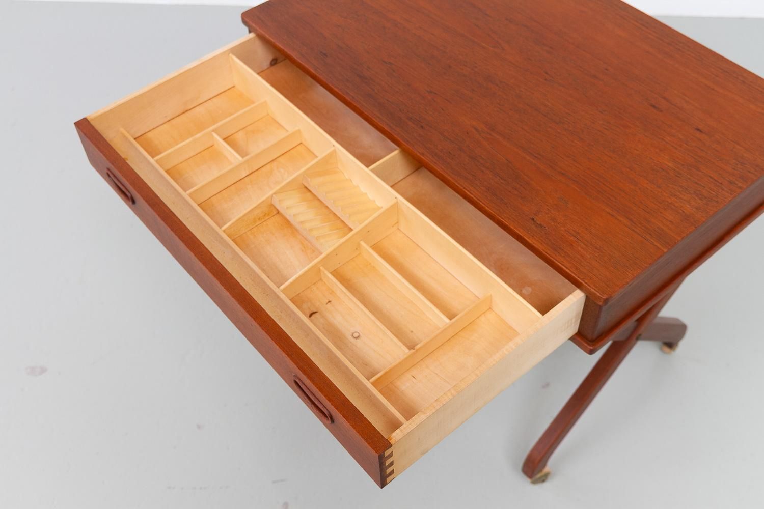 Danish Teak Side Table With Drawer, 1960s. photo buy
