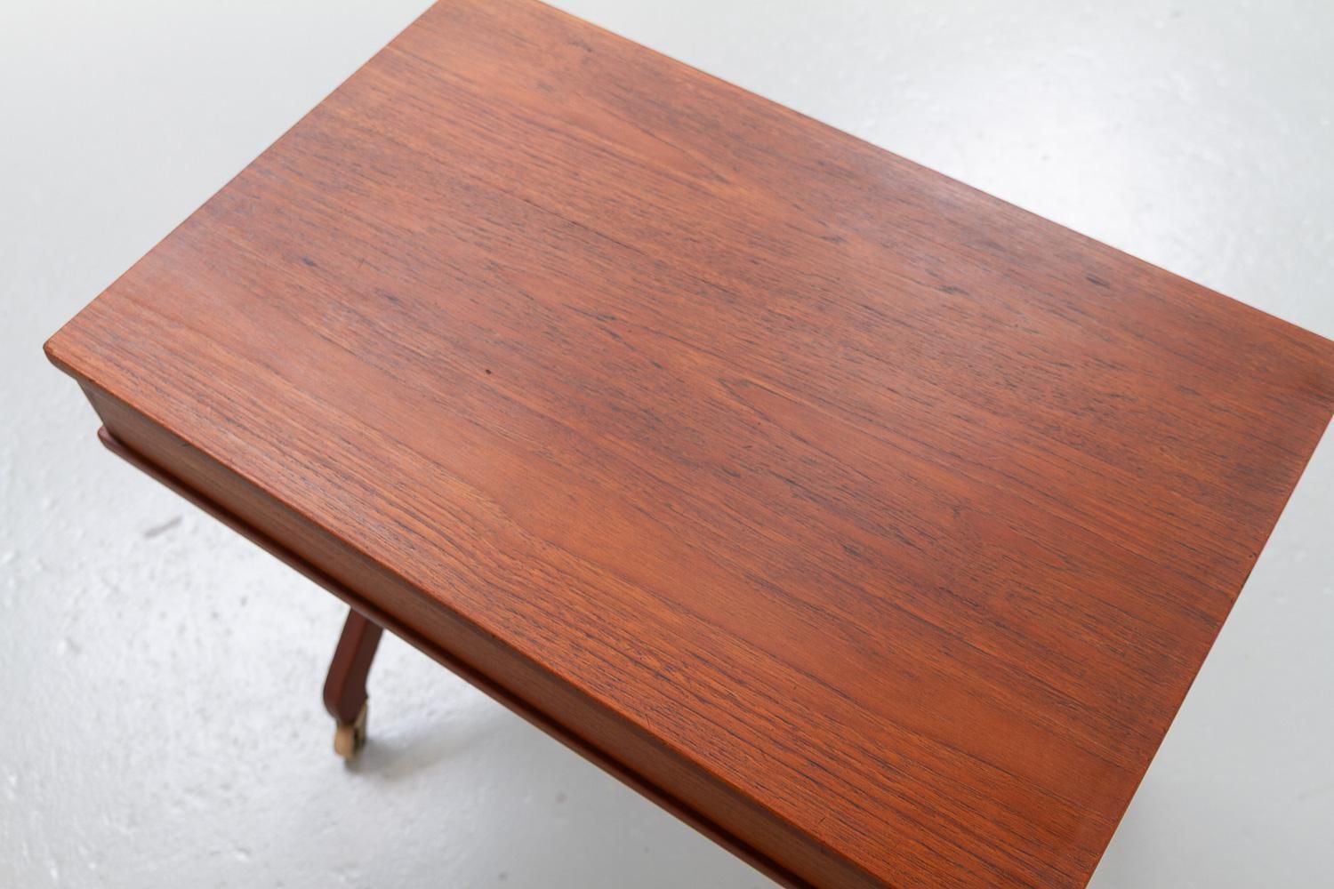 487.0 Danish Teak Side Table With Drawer, 1960s. photo